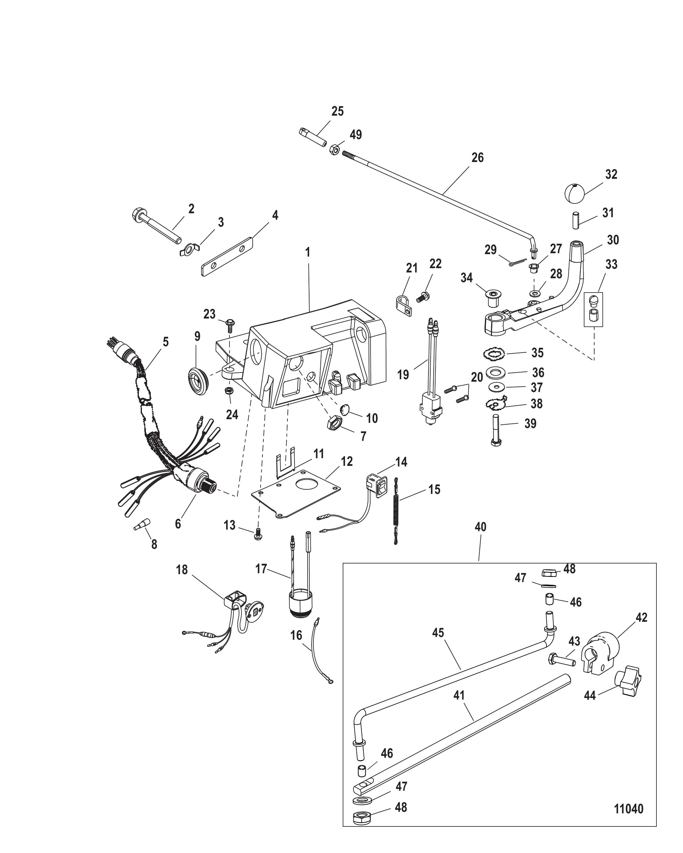 Steering Handle Kit Components 896648A09