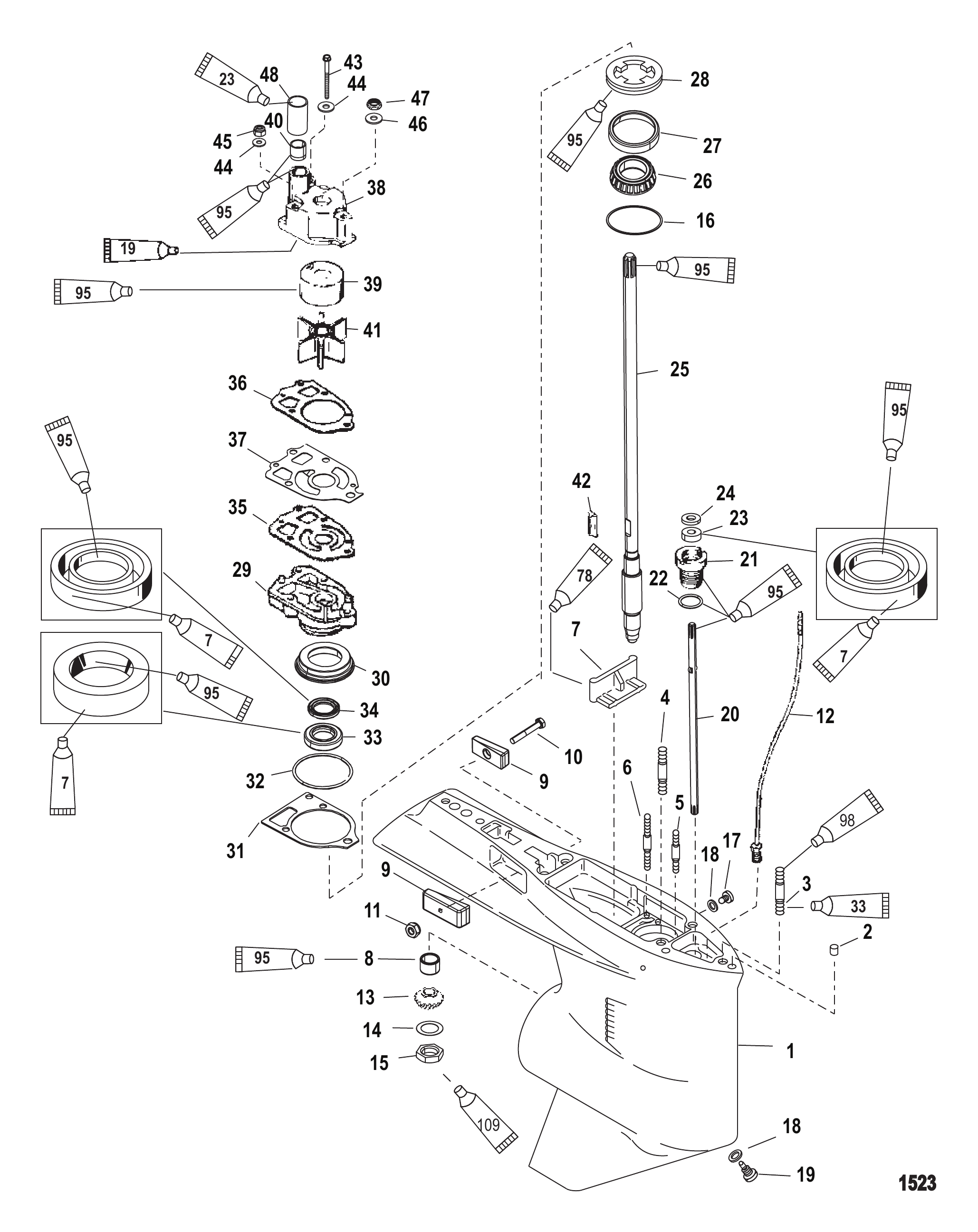 Gear Housing (Driveshaft)(Standard/Counter Rotation)