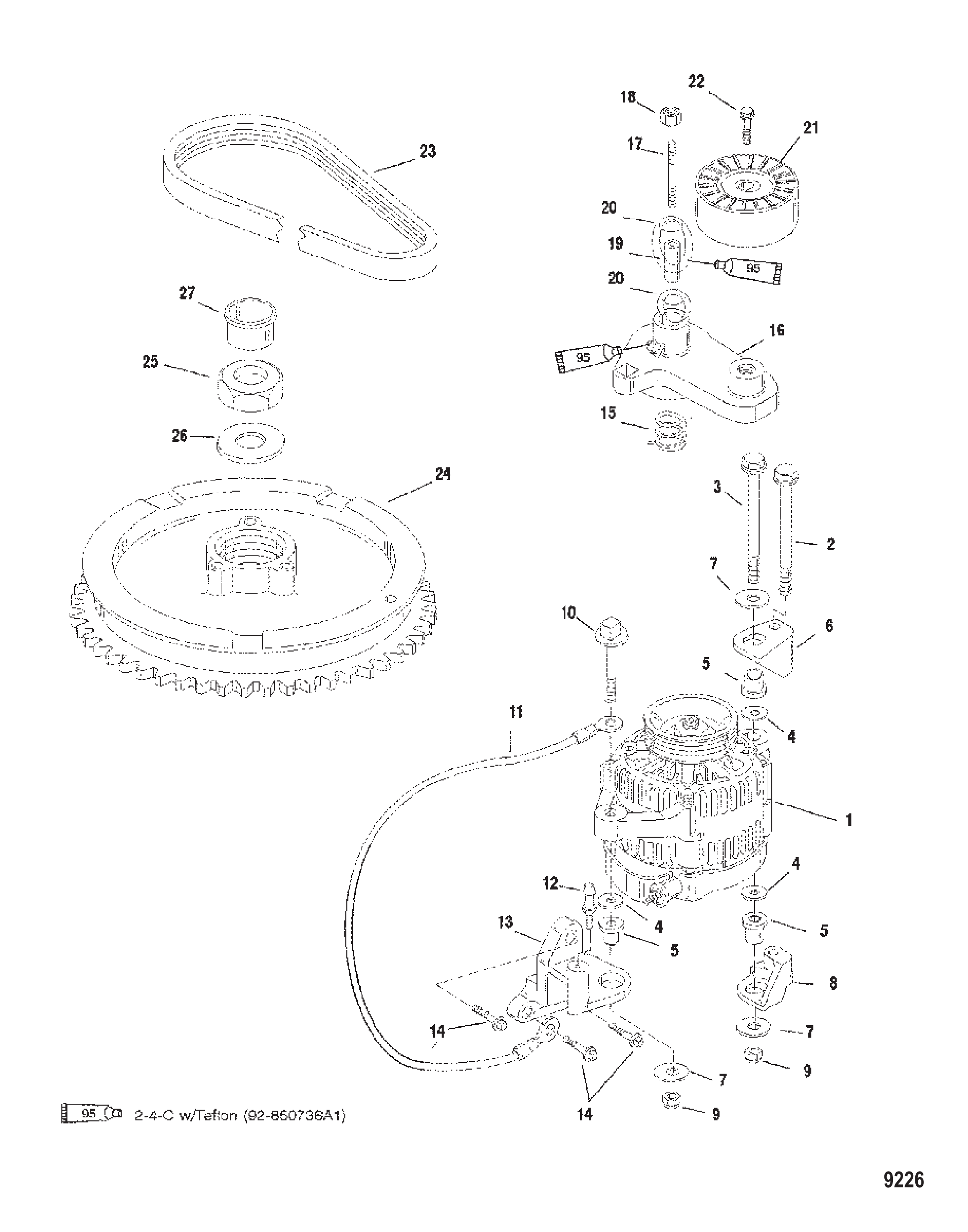Flywheel and Alternator