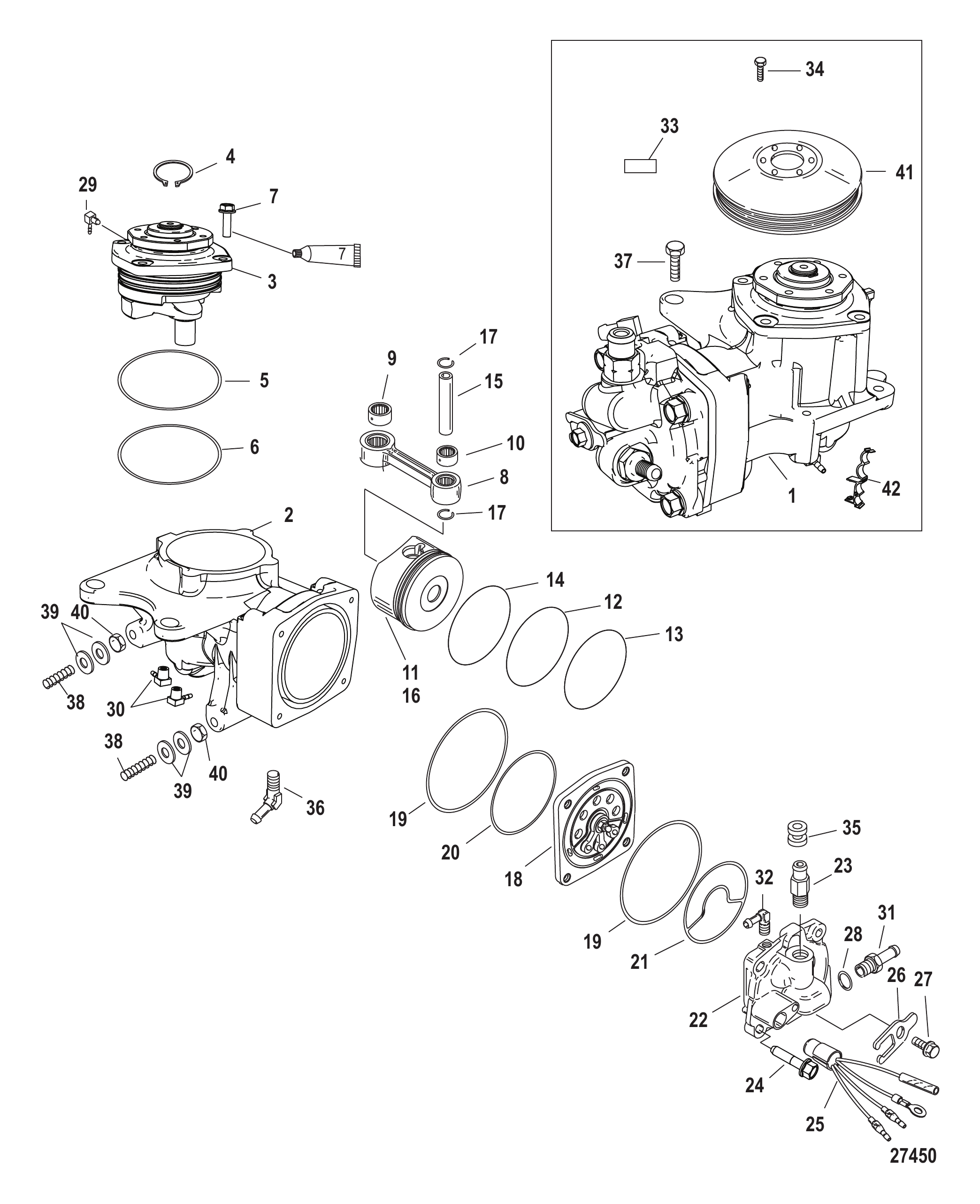 Air Compressor Components SN 1B884881 and up