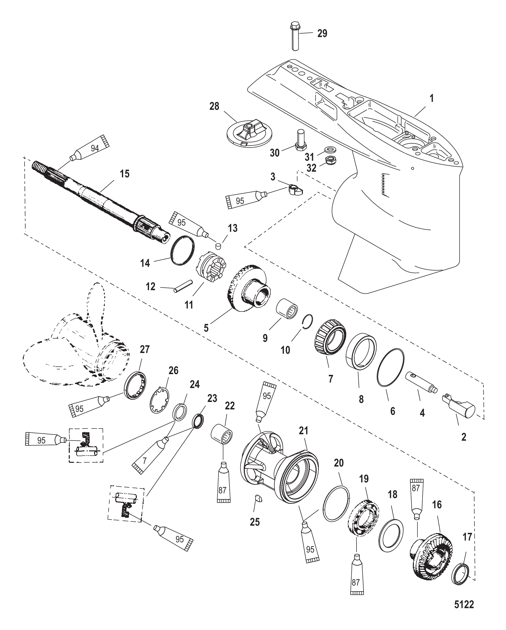 Gear Housing Propeller Shaft