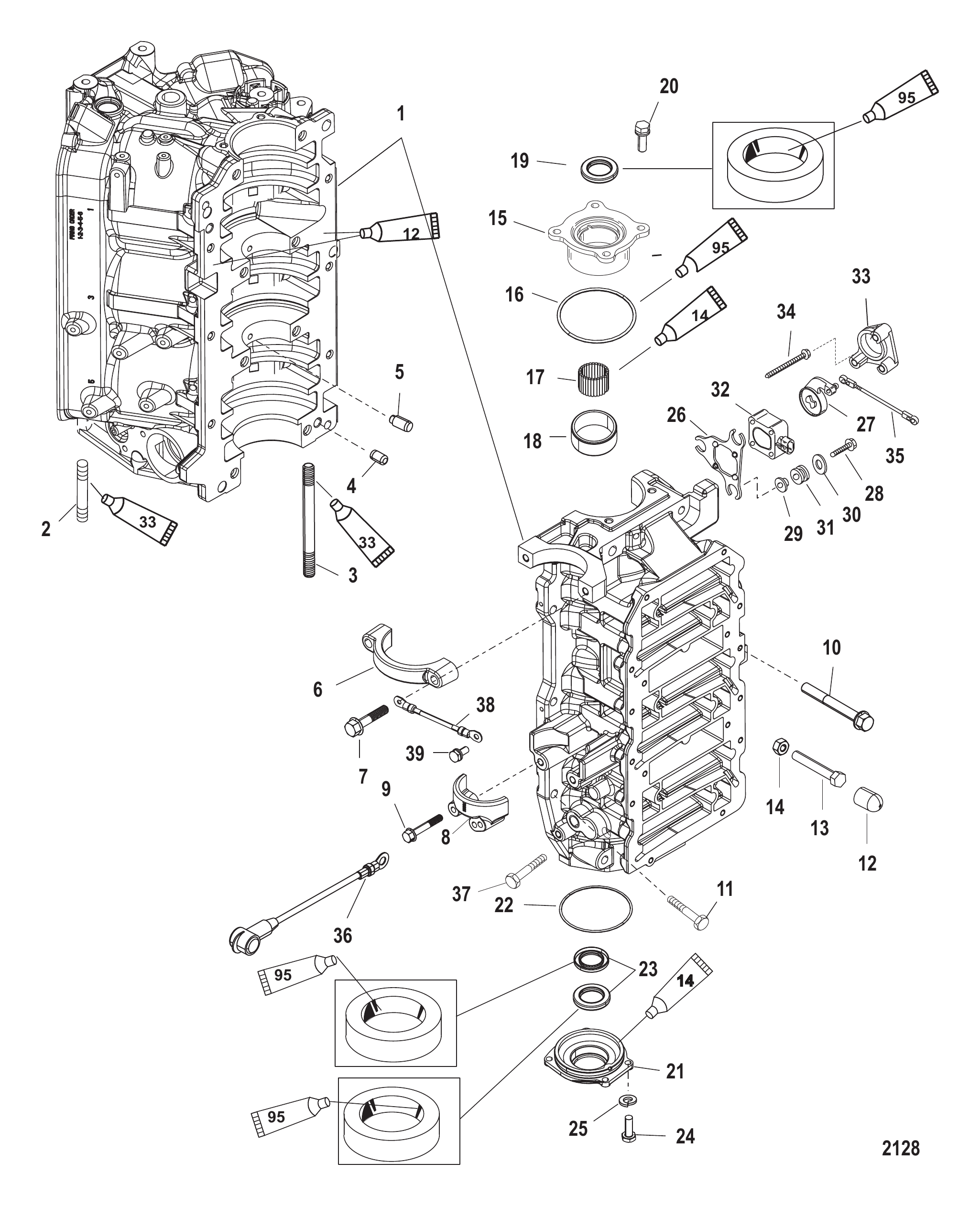 CYLINDER BLOCK AND END CAPS