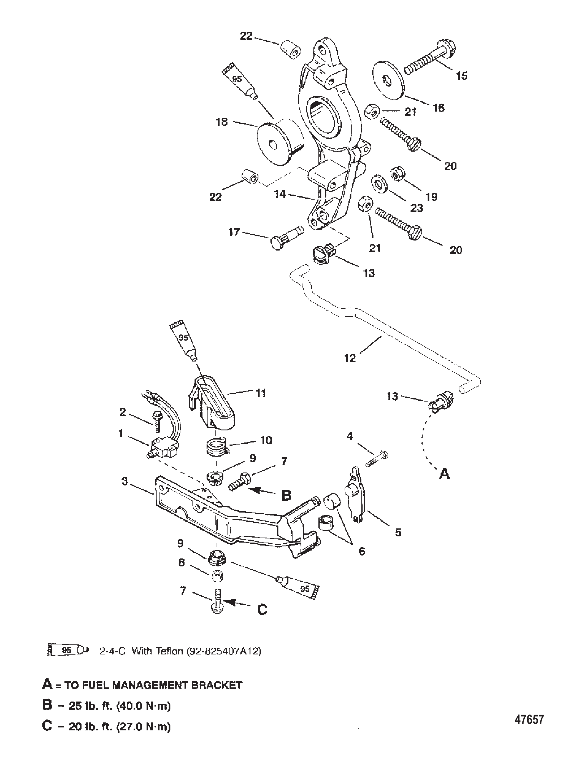 ANCHOR BRACKET/THROTTLE LINKAGE