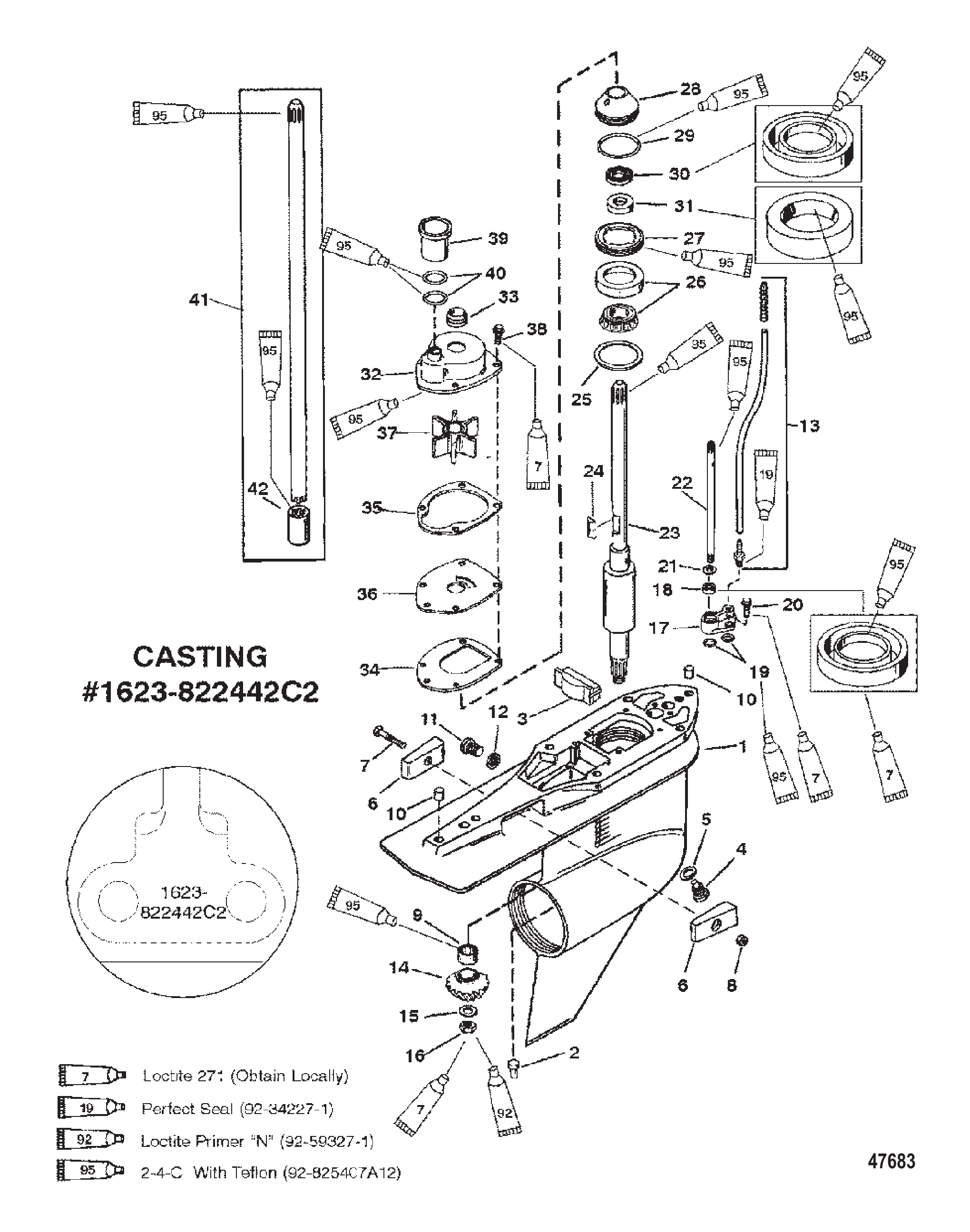 GEAR HSG (DRIVE SHAFT)COUNTER ROTATION(G437999 & BELOW)