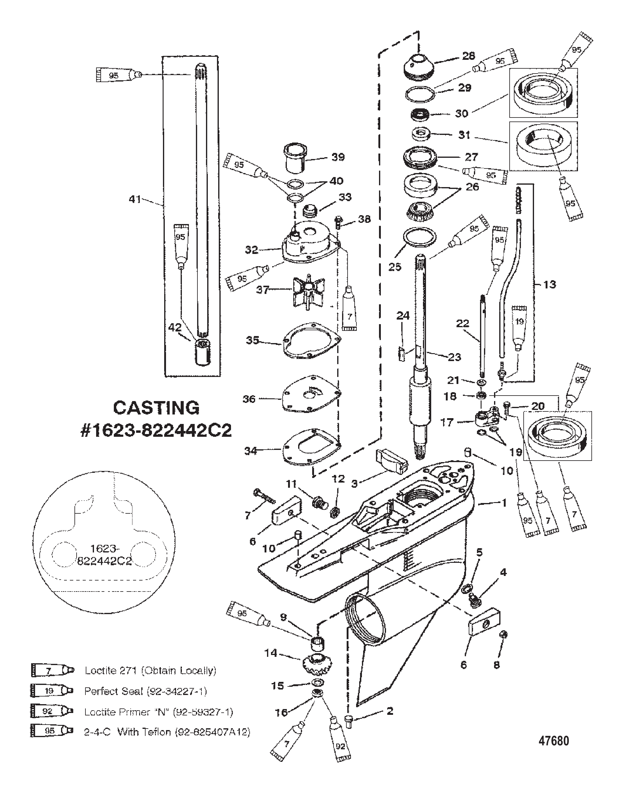 GEAR HSG (DRIVE SHAFT)STD. ROTATION (G437999 & BELOW)