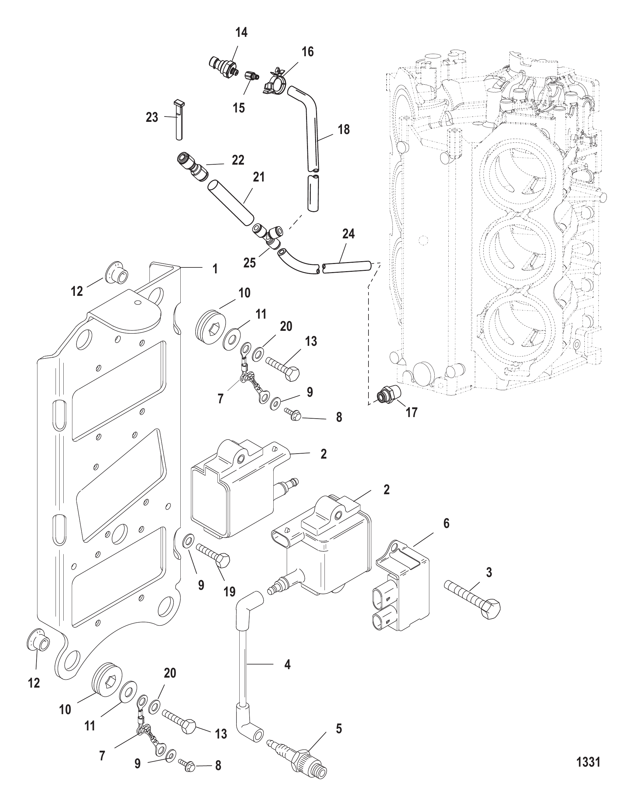 Coil Plate (Serial Number 1B226999 & Below)