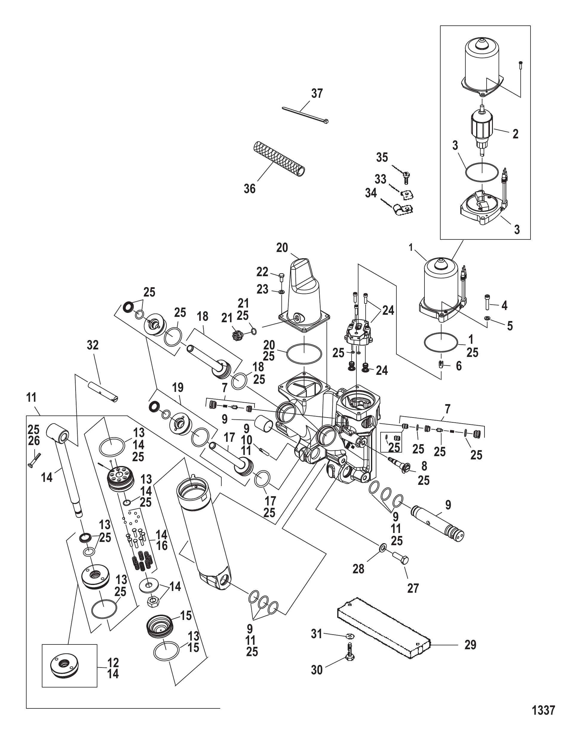 Power Trim Components Metal Motor Housing