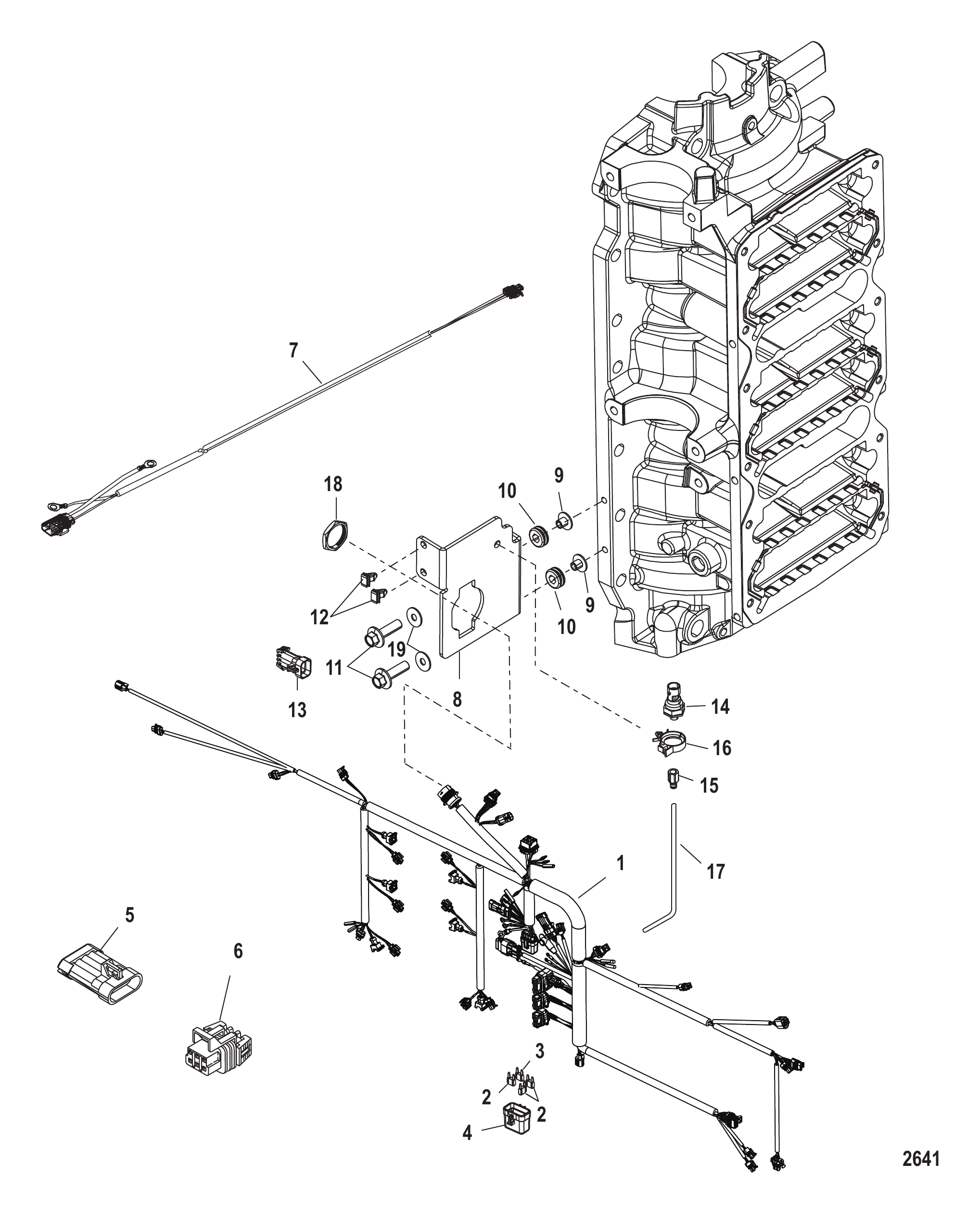 Engine Harness (Serial Number 0T980000 thru 1B226999)