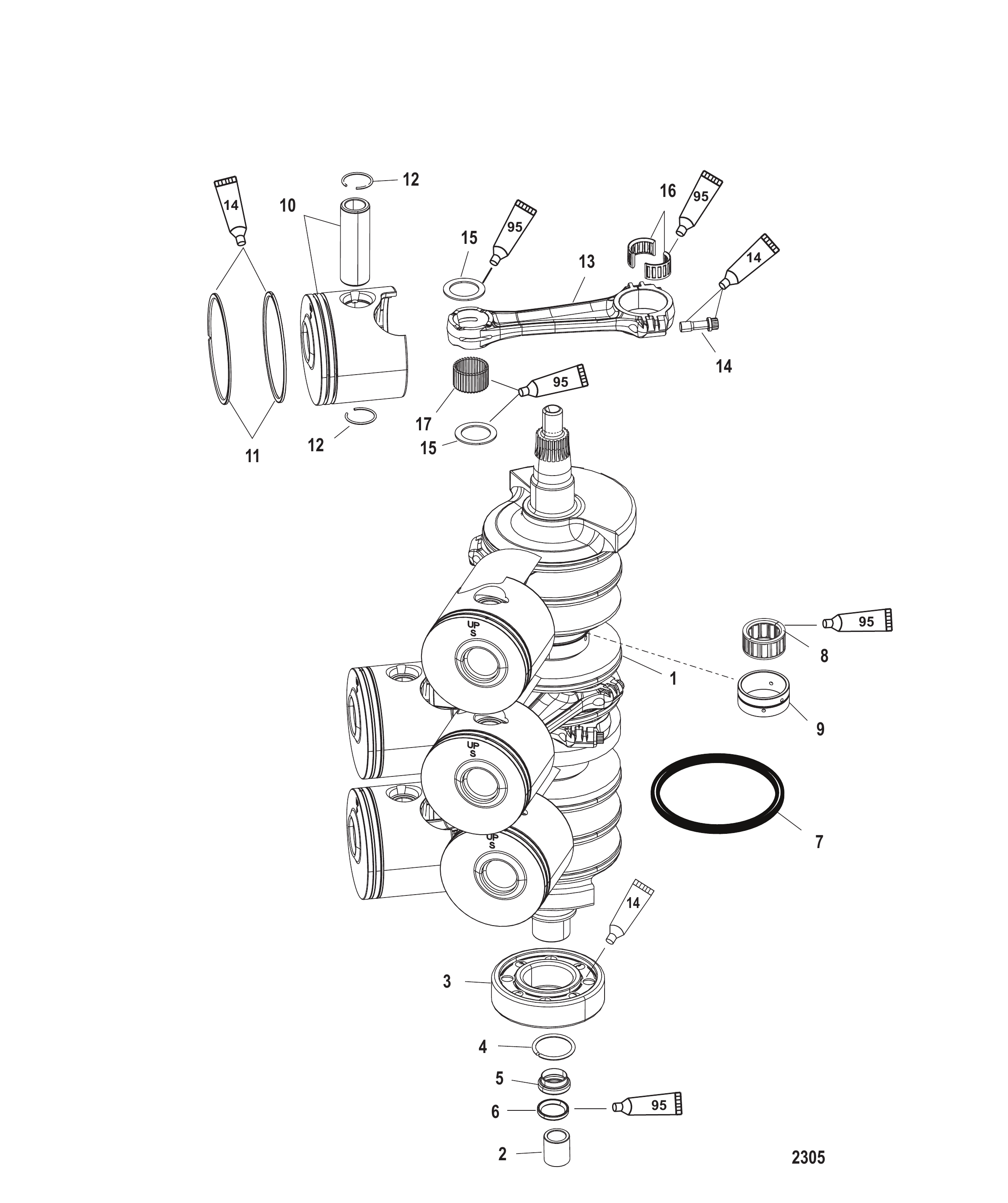 Crankshaft, Pistons and Connecting Rods