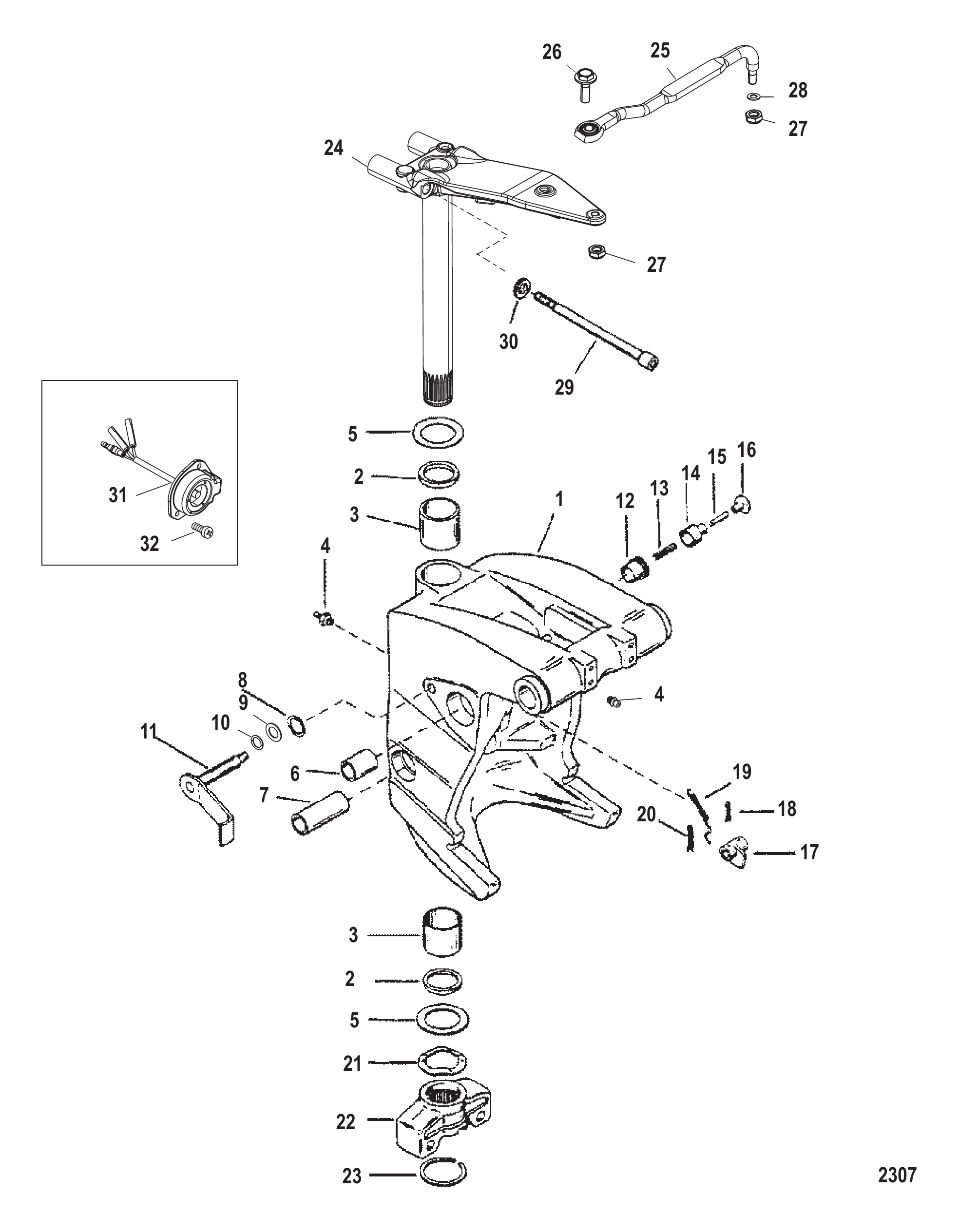 SWIVEL BRACKET (SHORT)