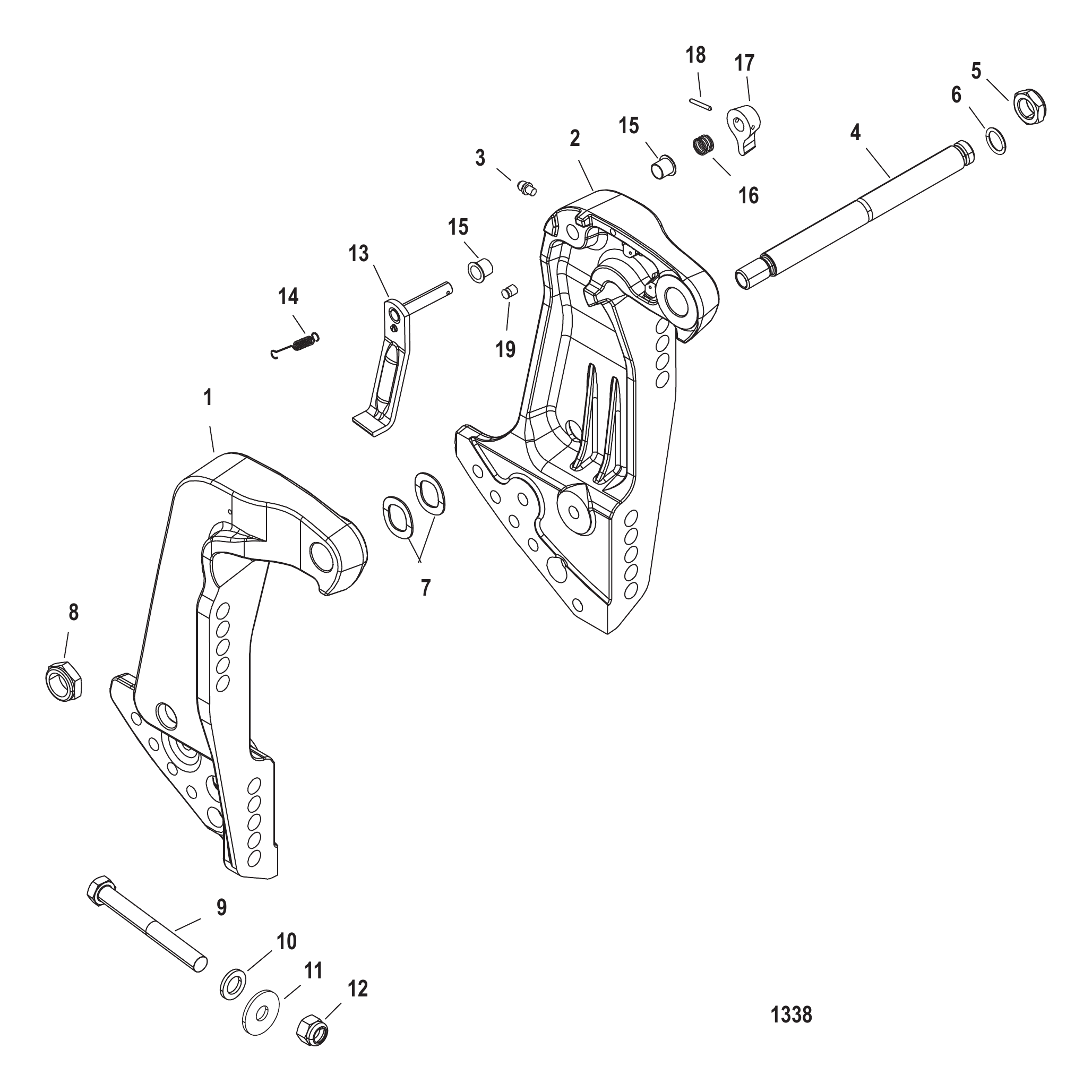 艉板支架(长型) Transom Brackets (Long)