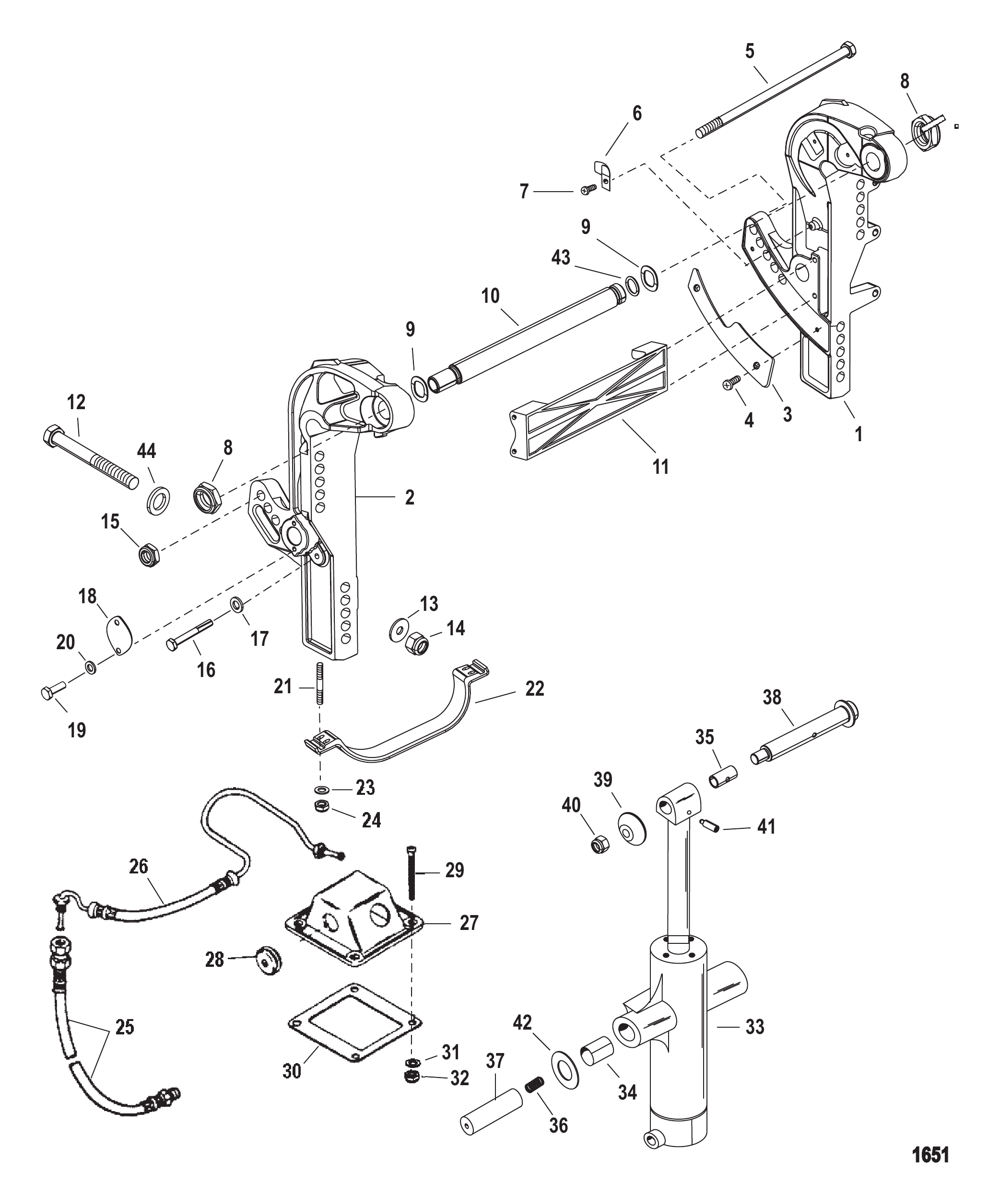 艉板支架(短型) Transom Brackets (Short)