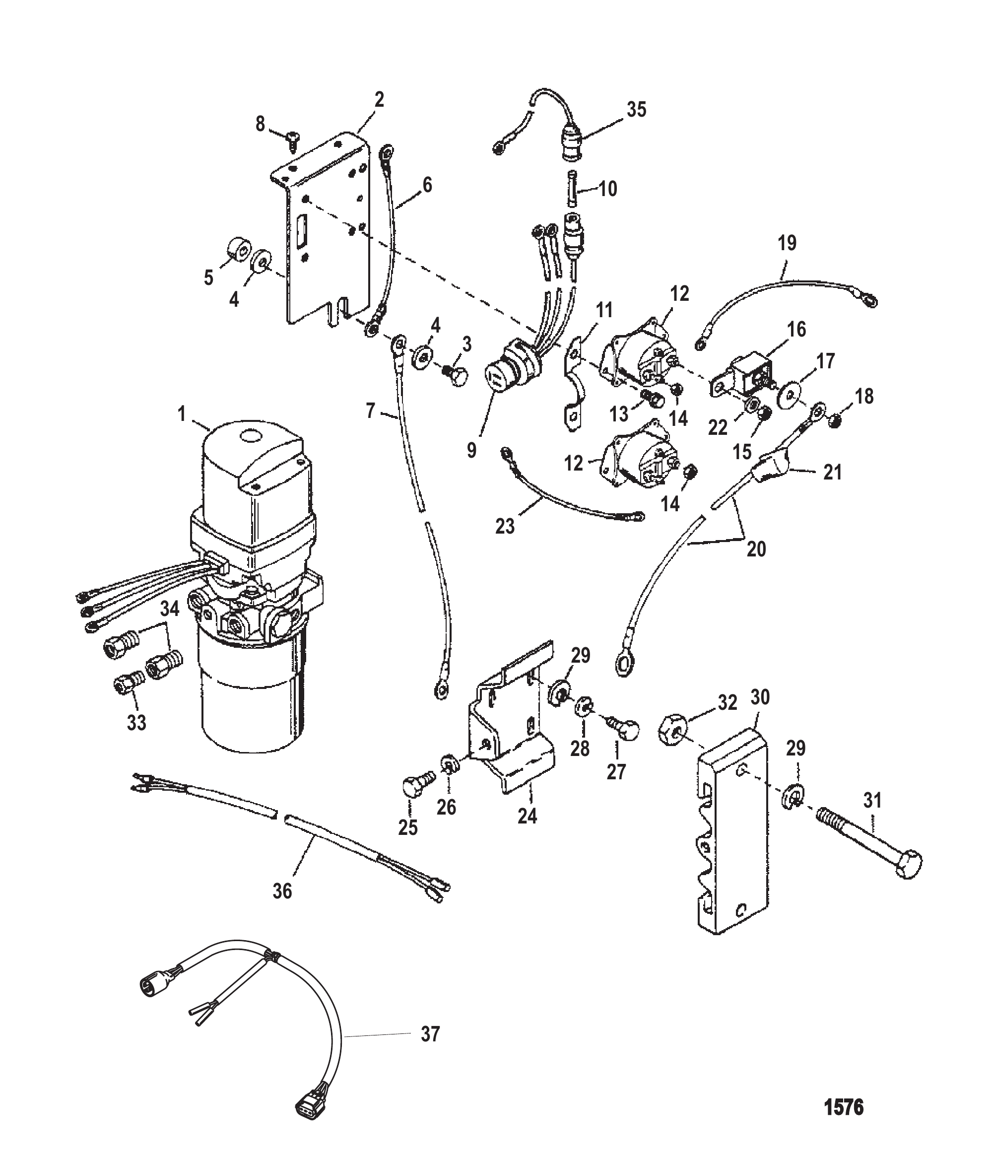 液压泵与安装支架 HYDRAULIC PUMP AND MOUNTING BRACKETS
