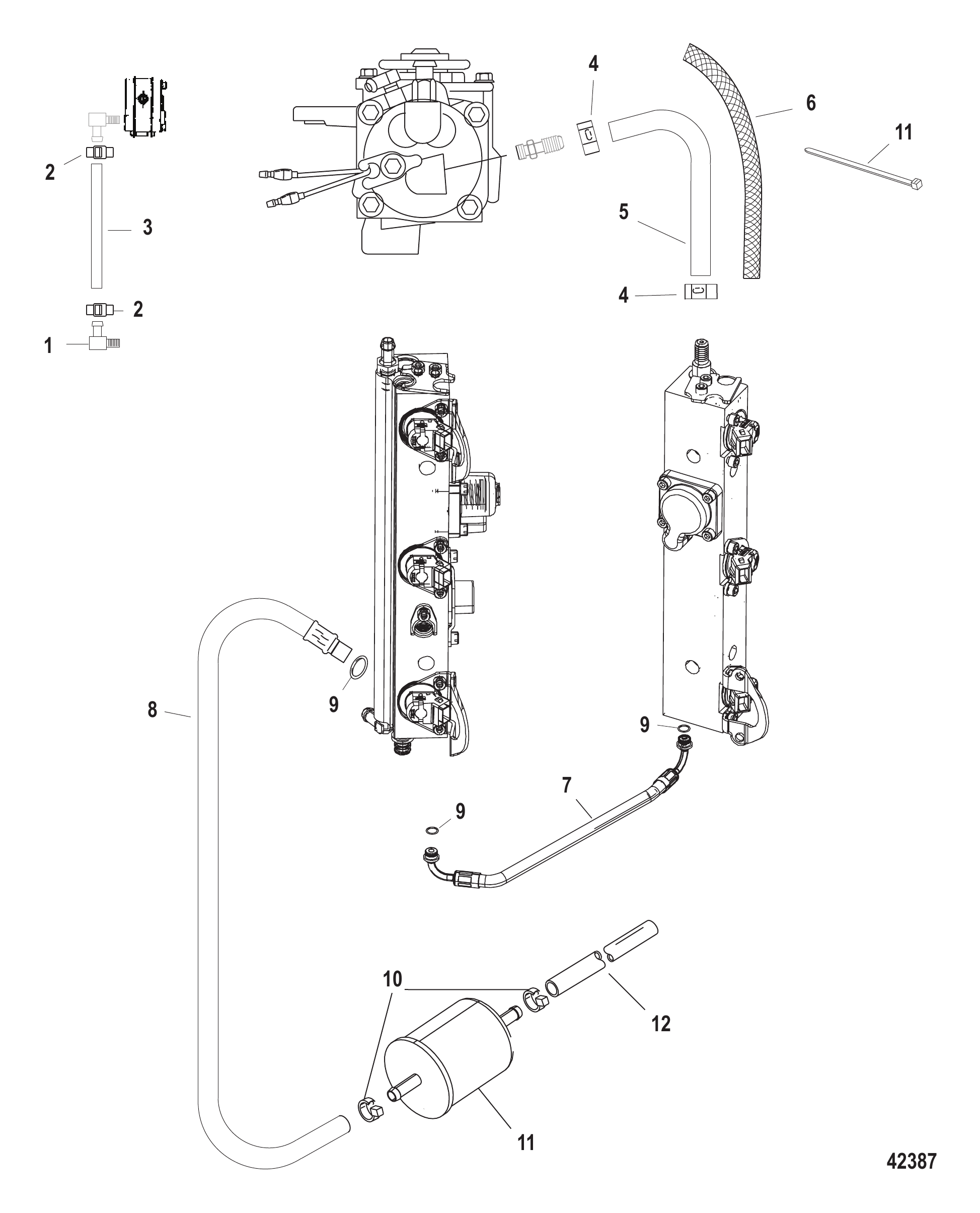Air Hoses (SN 1E050629 & Above)
