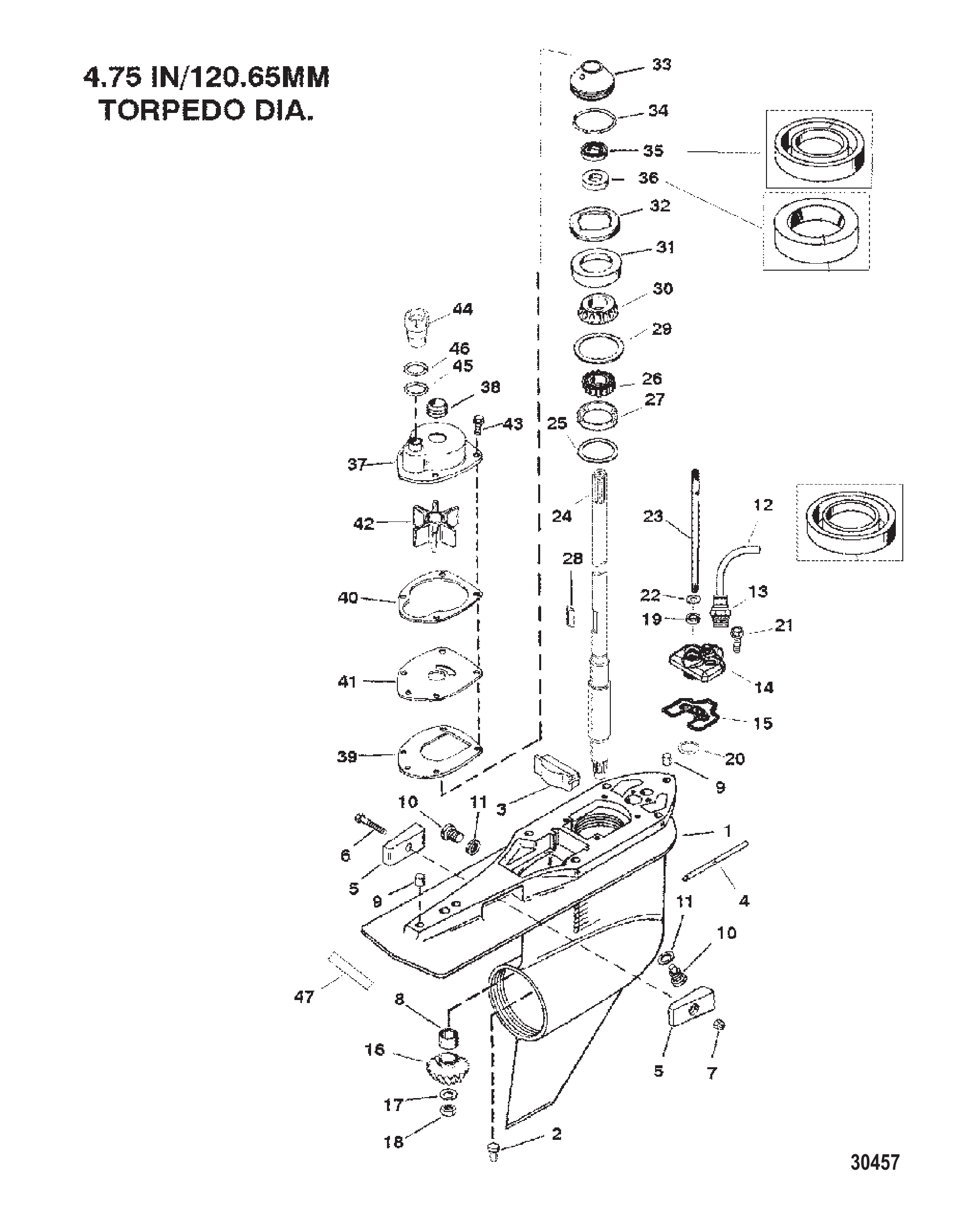 齿轮箱(驱动轴)(反向旋转) GEAR HOUSING (DRIVESHAFT)(COUNTER ROTATION)
