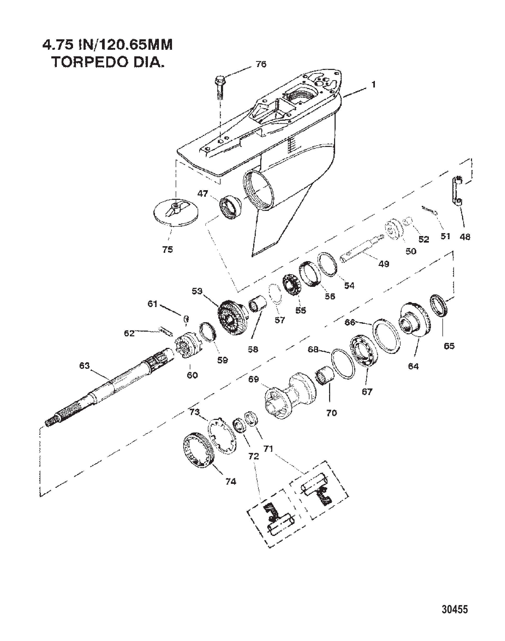 齿轮箱(螺旋桨轴)(标准旋转) GEAR HOUSING (PROP SHAFT)(STANDARD ROTATION)