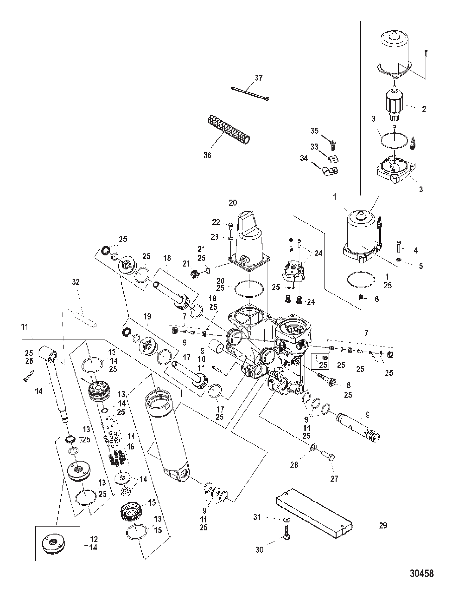 动力升降组件(铸造泵壳)金属电机壳体 POWER TRIM COMPONENTS (CAST PUMP HOUSING) Metal Motor Housing