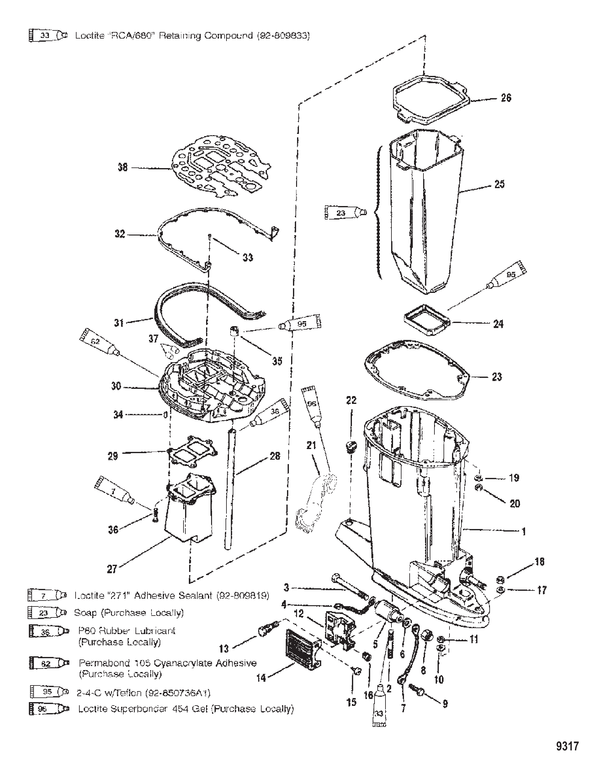 Gear Housing Driveshaft, Torque Master 2, SN-1B973744 & up