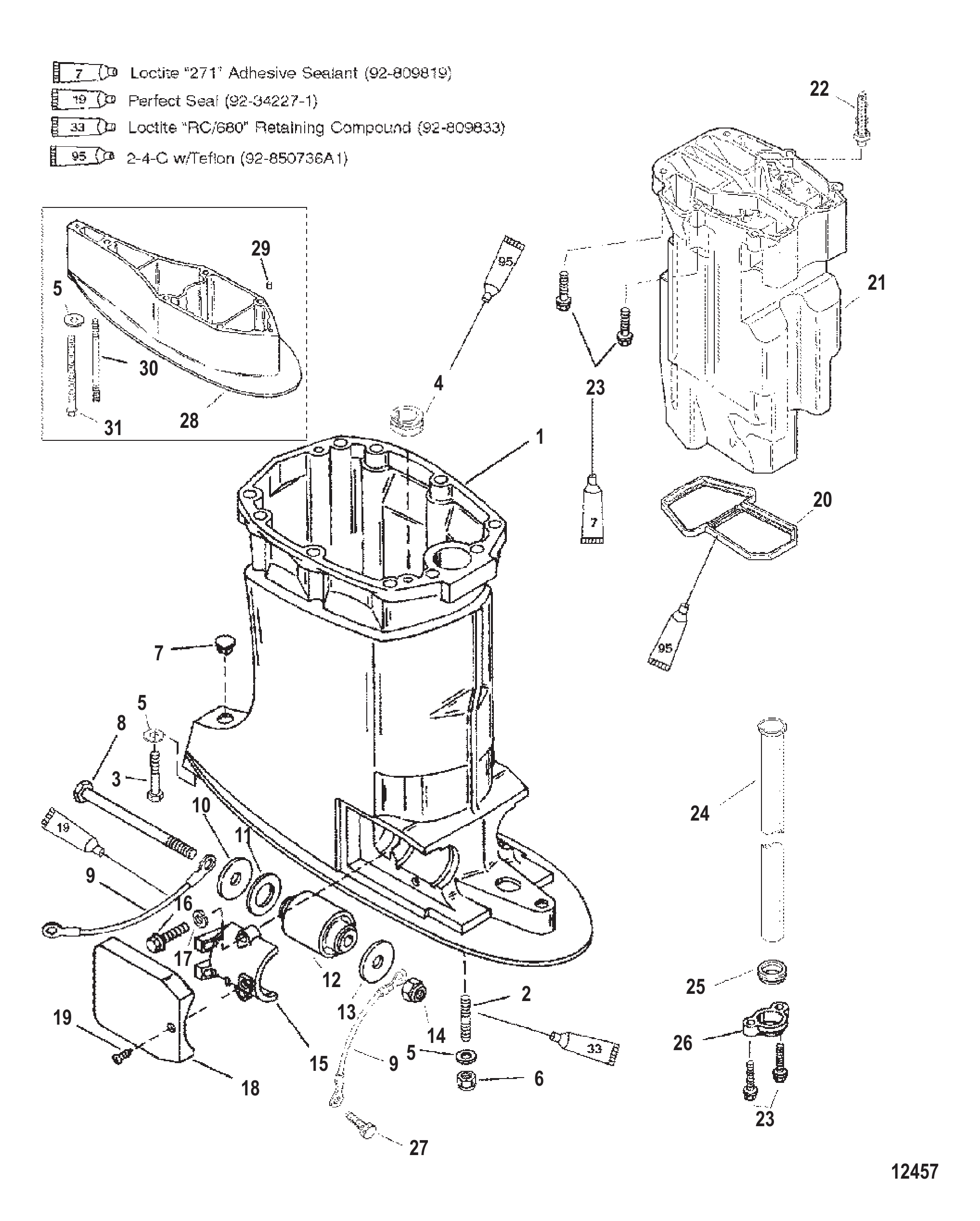 Drive Shaft Housing And Exhaust Tube