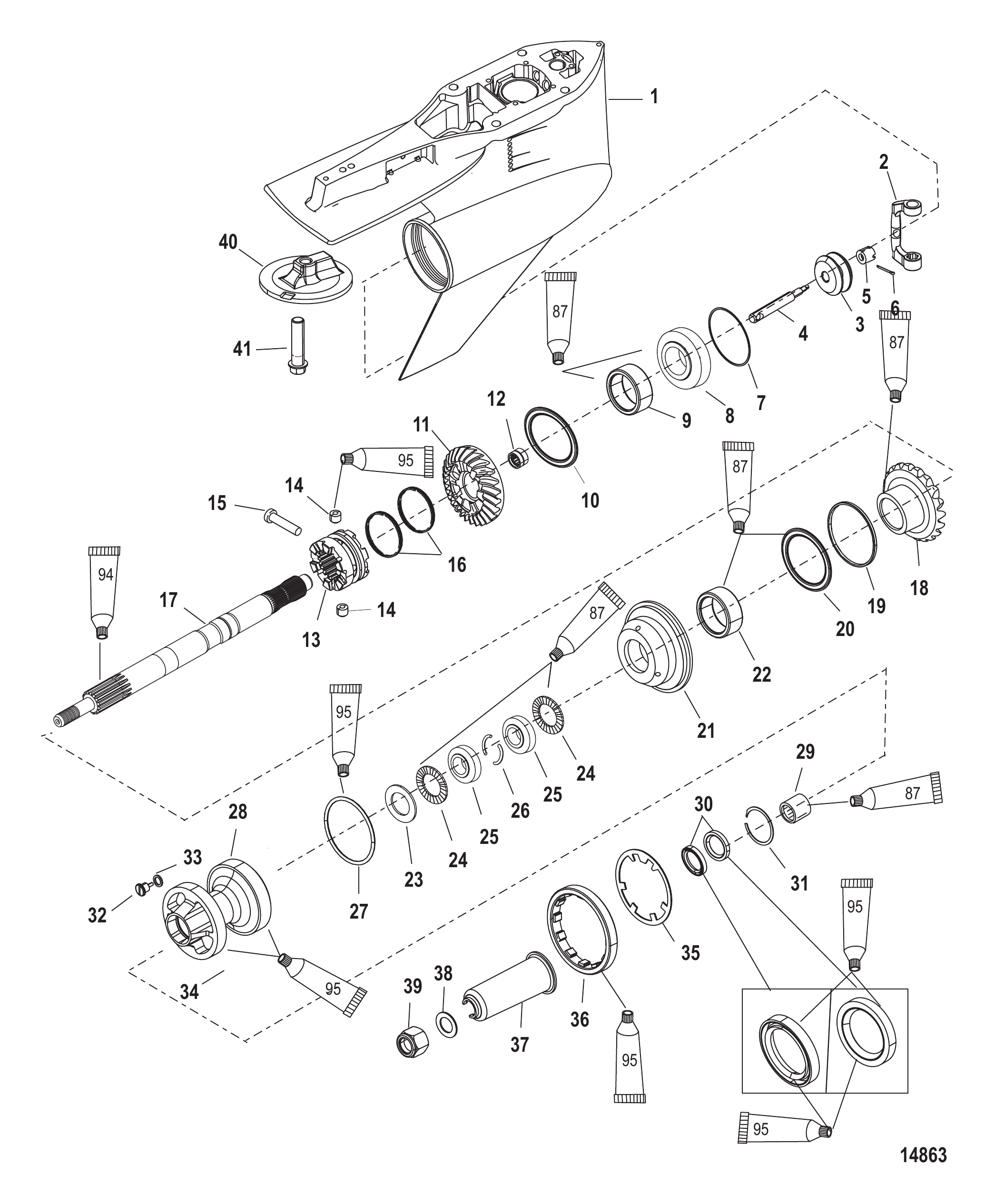 Gear Housing Propeller Shaft-Counter-FleetMaster