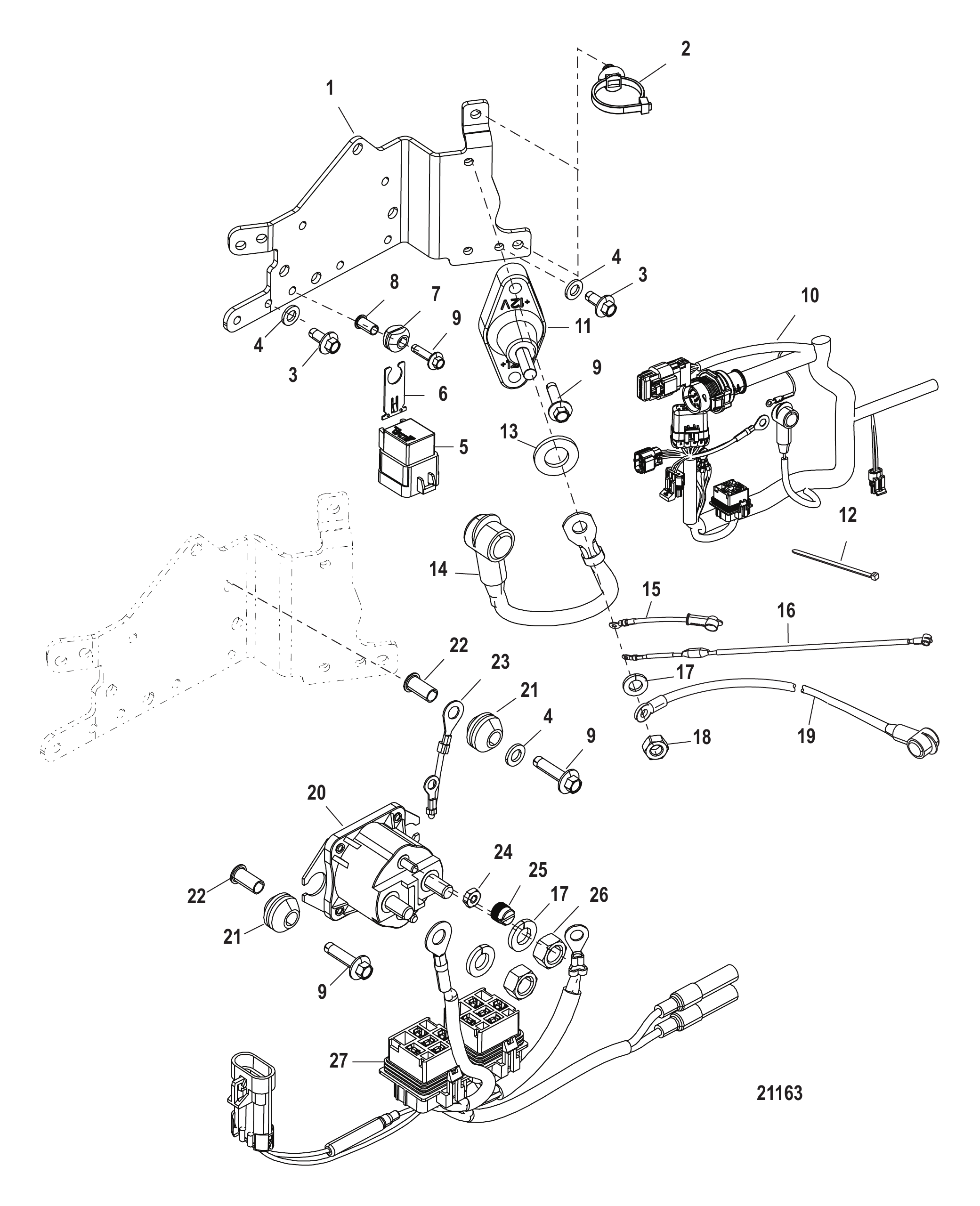 Electrical Plate Components SN# 1E051473 and below