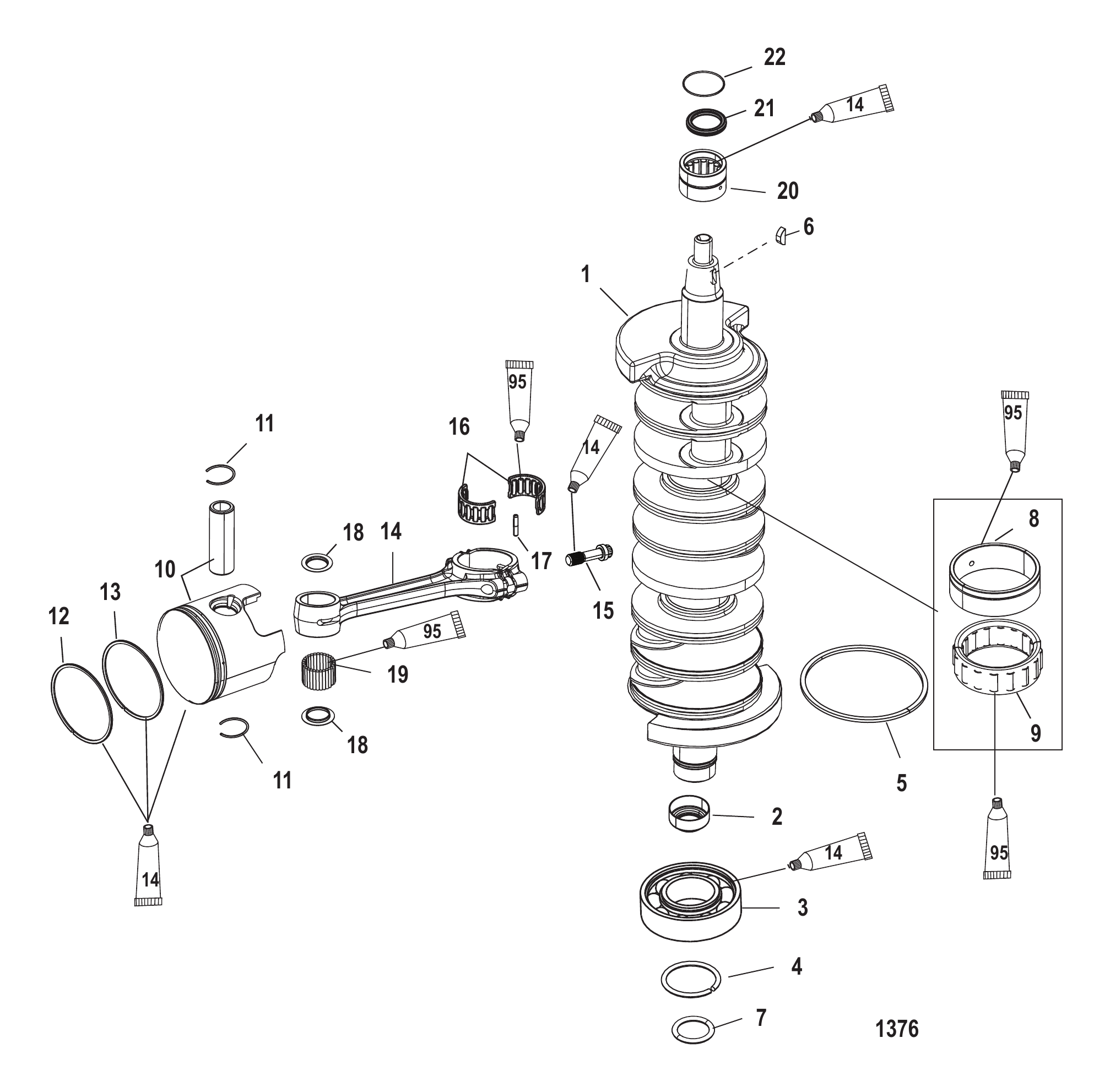 Crankshaft, Pistons and Connecting Rods