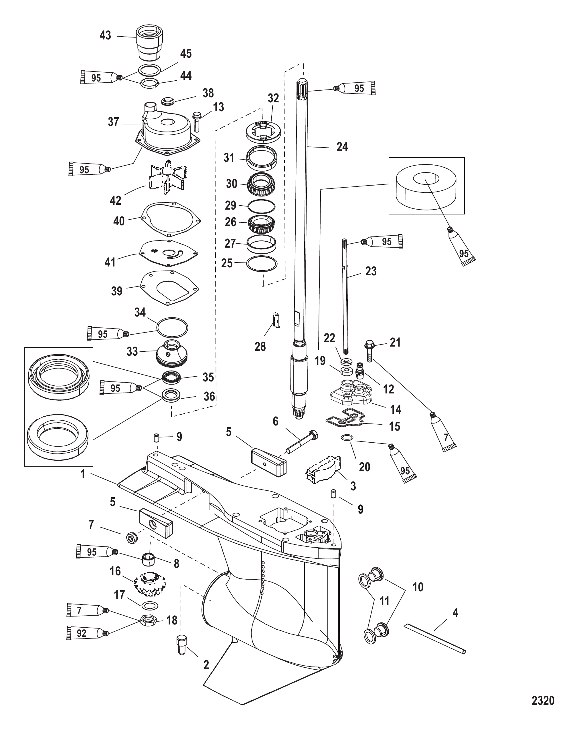 Gear Housing (Driveshaft)(Standard/Counter Rotation)