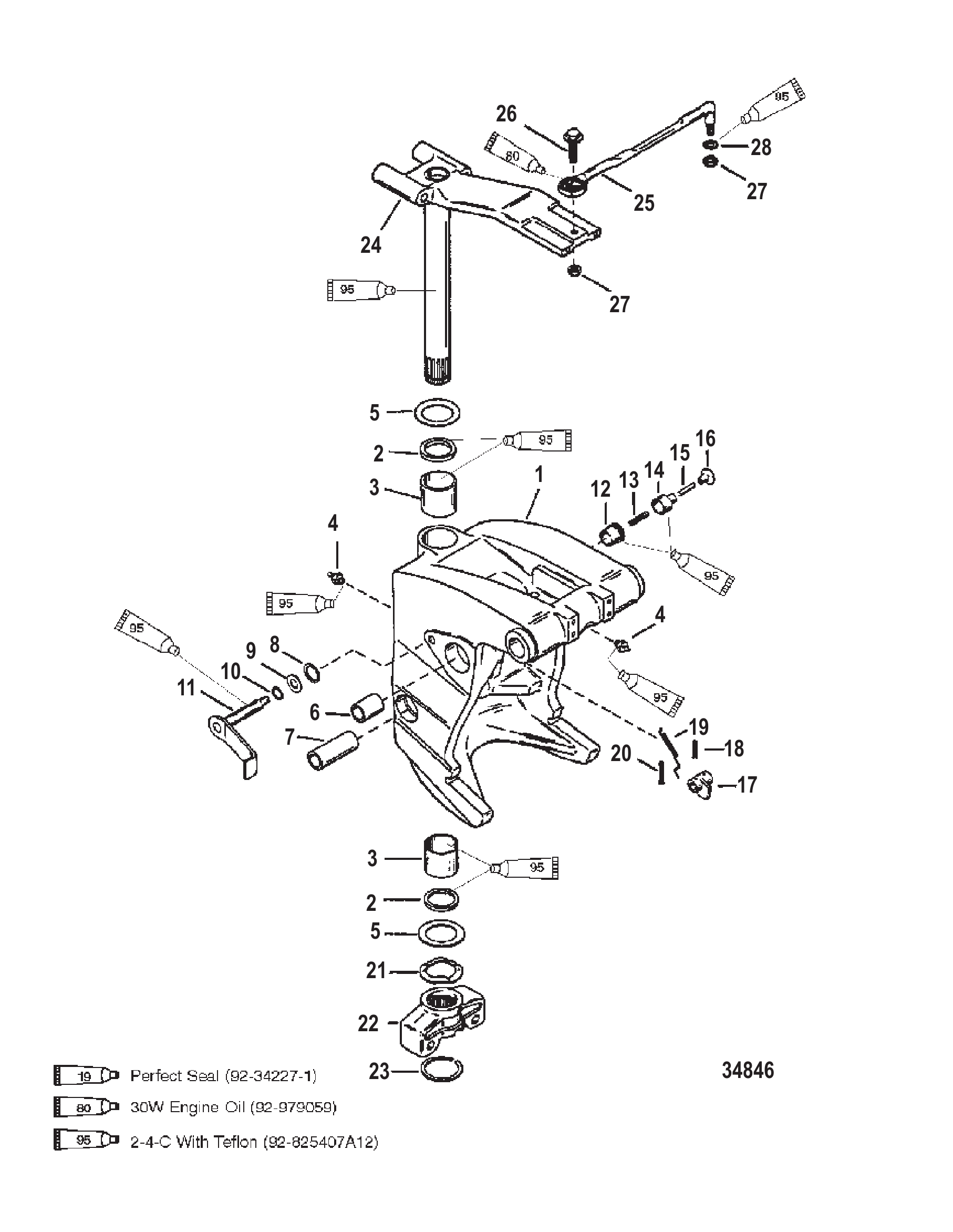 Swivel Bracket and Steering Arm Short
