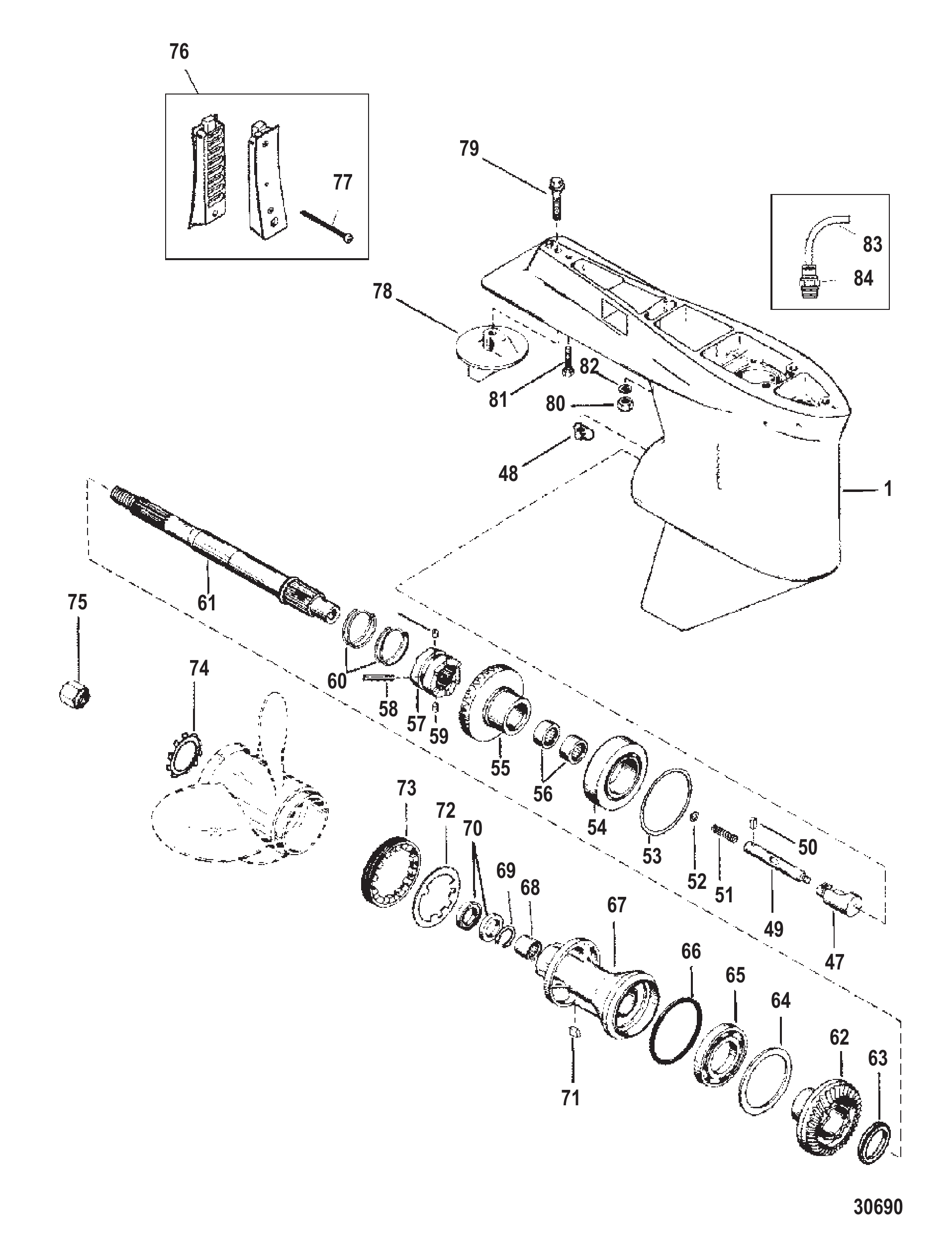 Gear Housing Propeller Shaft - TorqueMaster