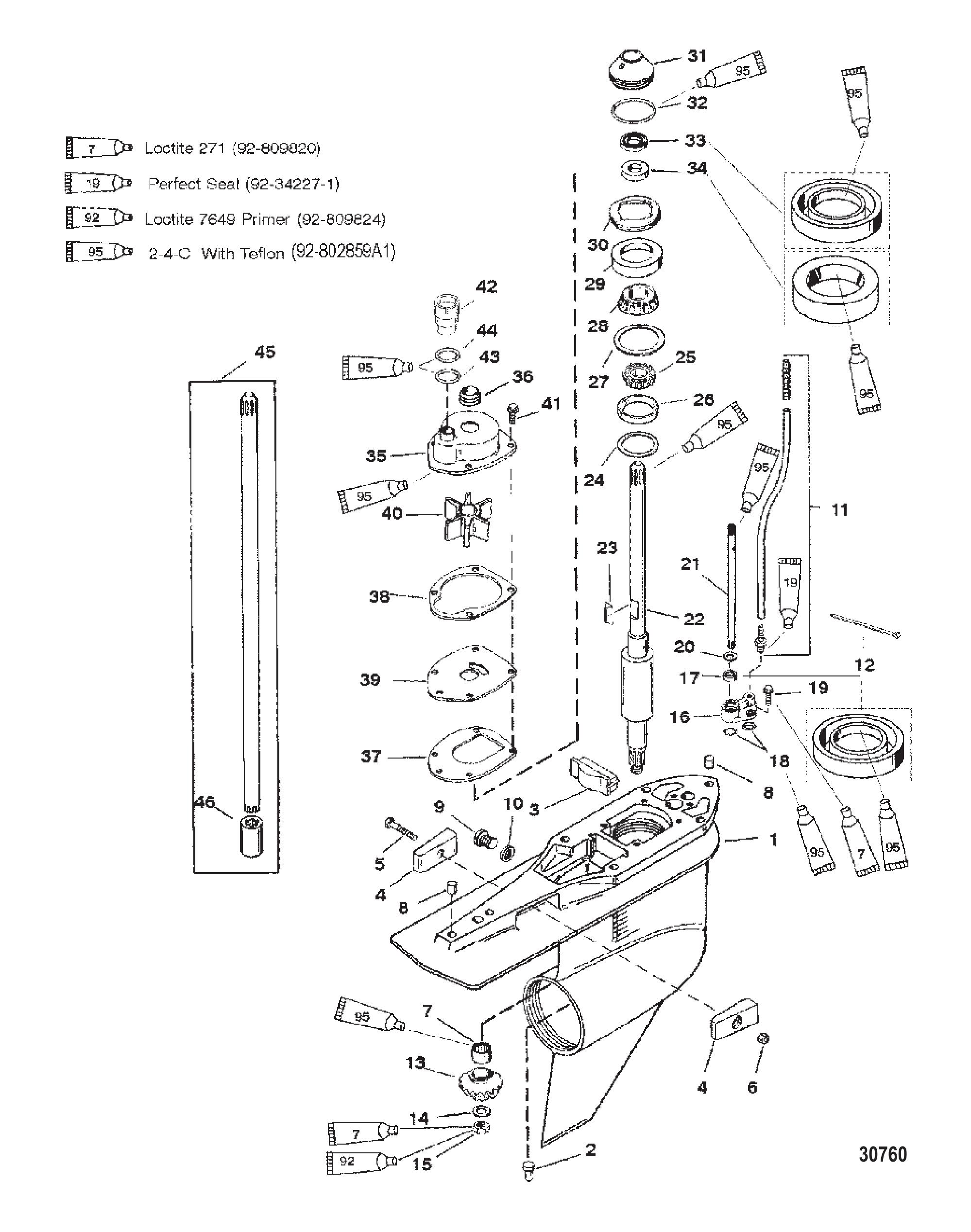 GEAR HSG. (DRIVESHAFT)(STD)(S/N-0T234999 & BELOW)