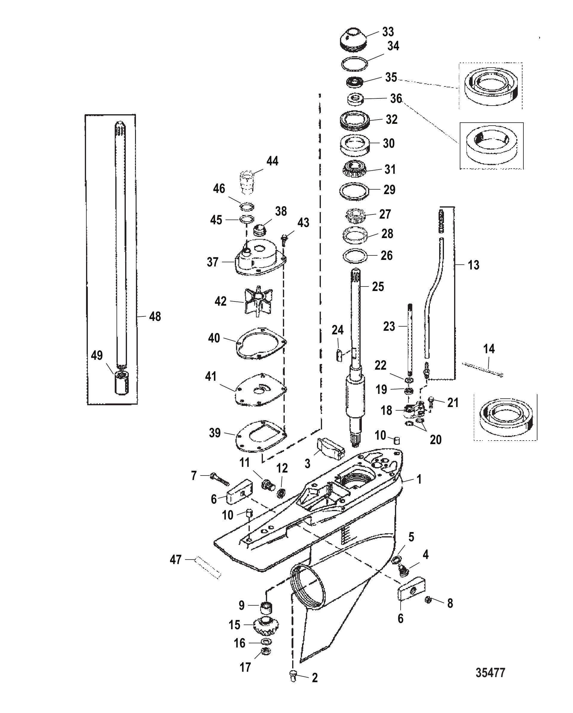 Gear Housing Driveshaft-Counter-FleetMaster
