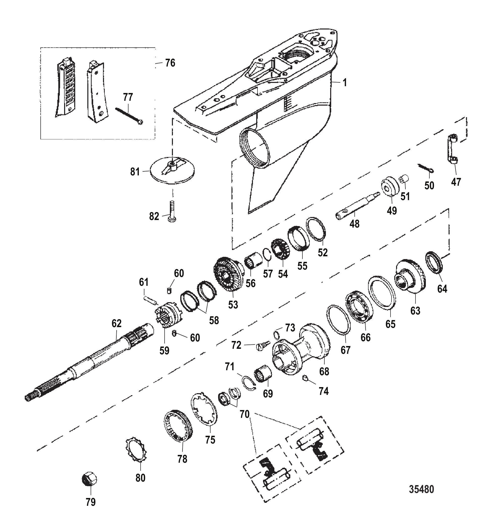 Gear Housing Propeller Shaft-Standard-TorqueMaster