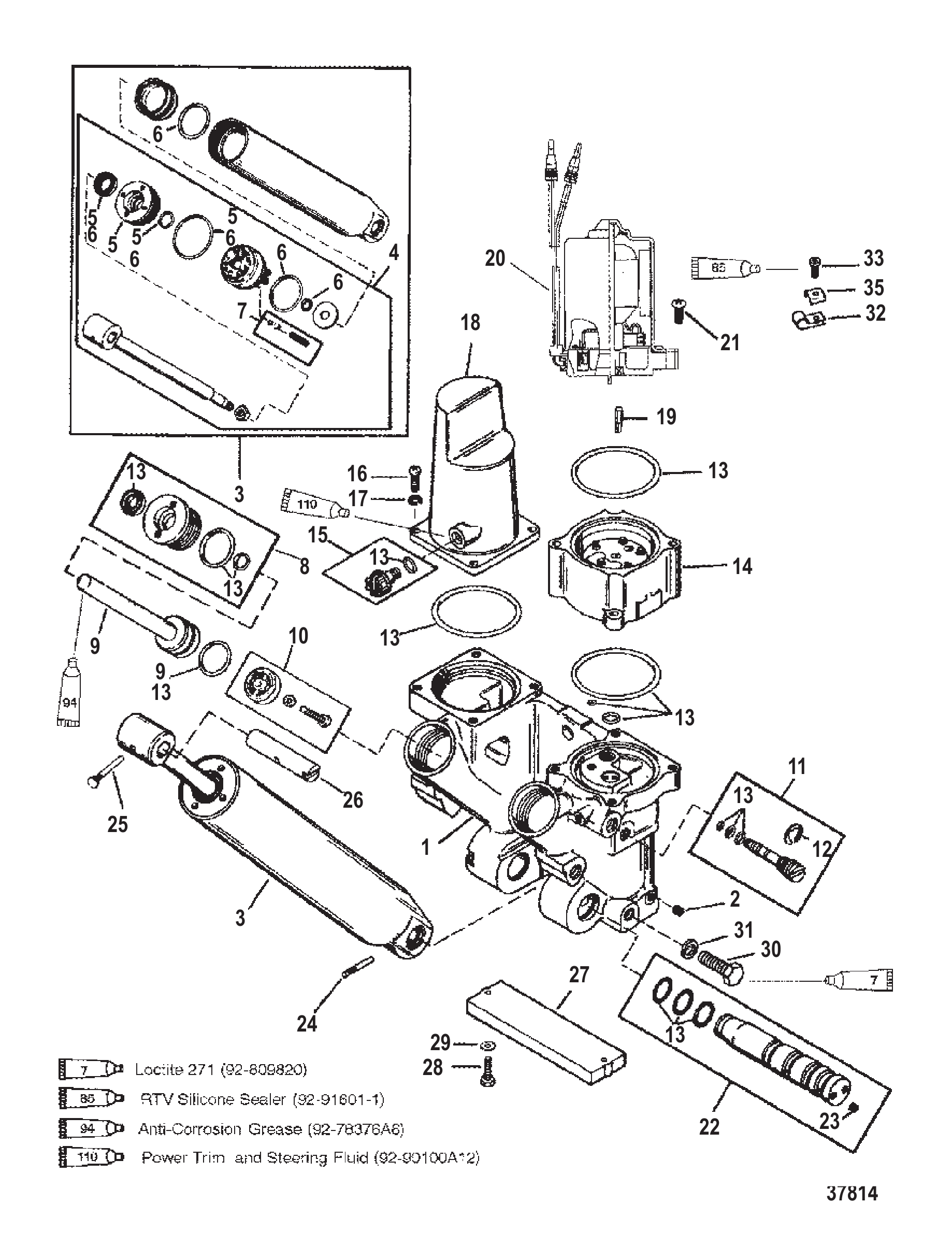 Power Trim Components Metal Motor Housing