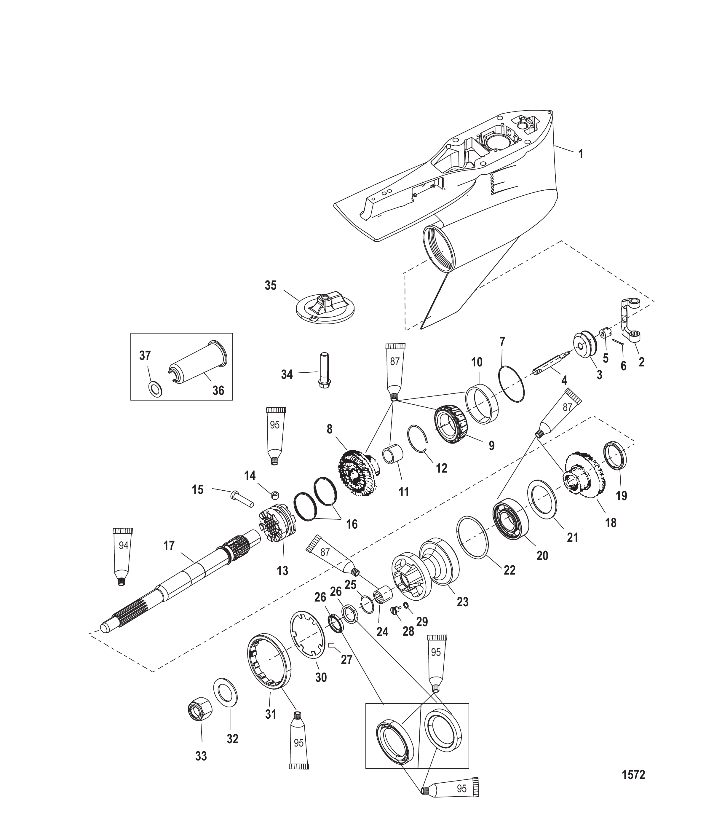 Gear Housing Propeller Shaft - Torque Master