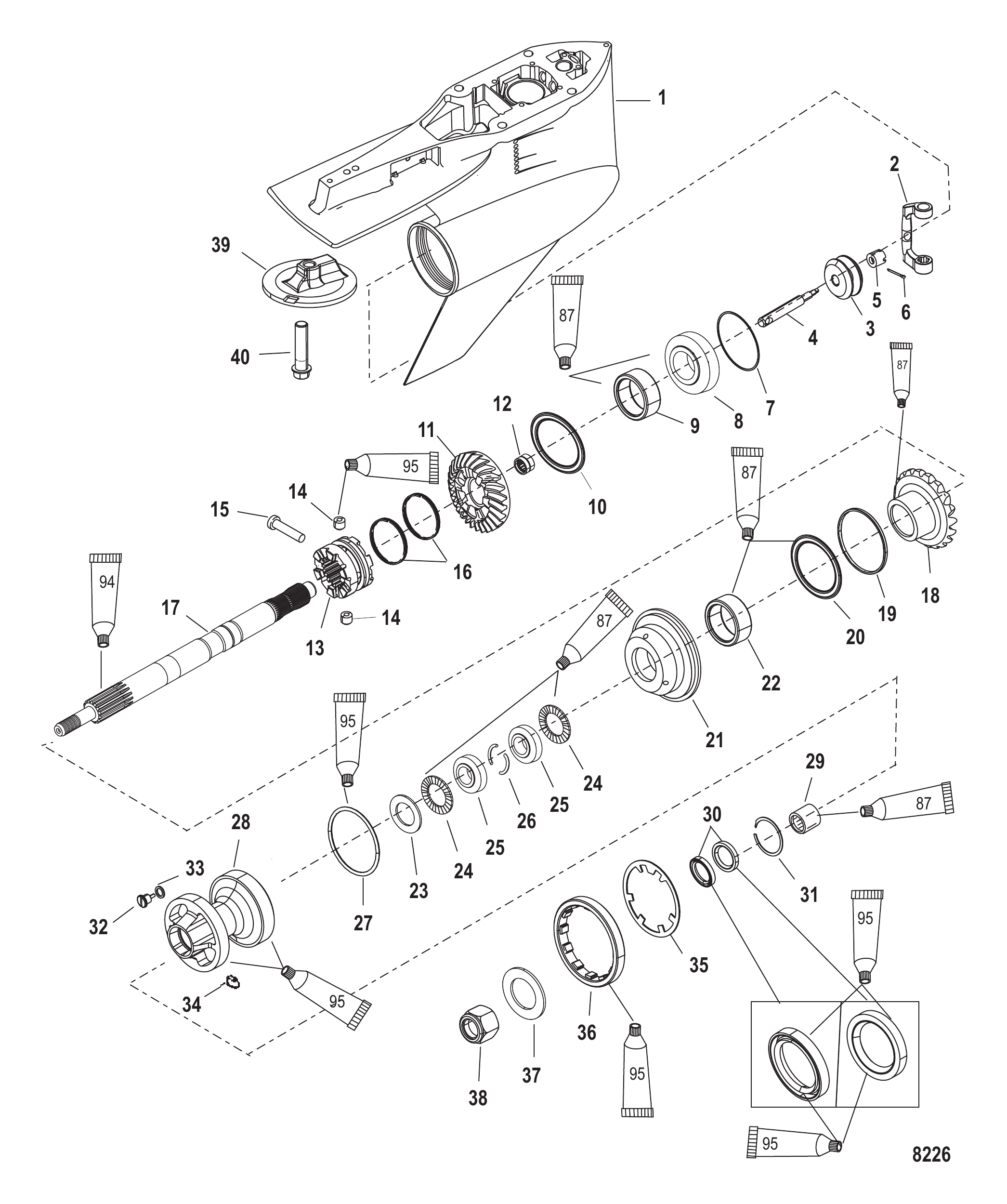Gear Housing (Prop-Counter Rotation-FleetMaster Heavy Duty)