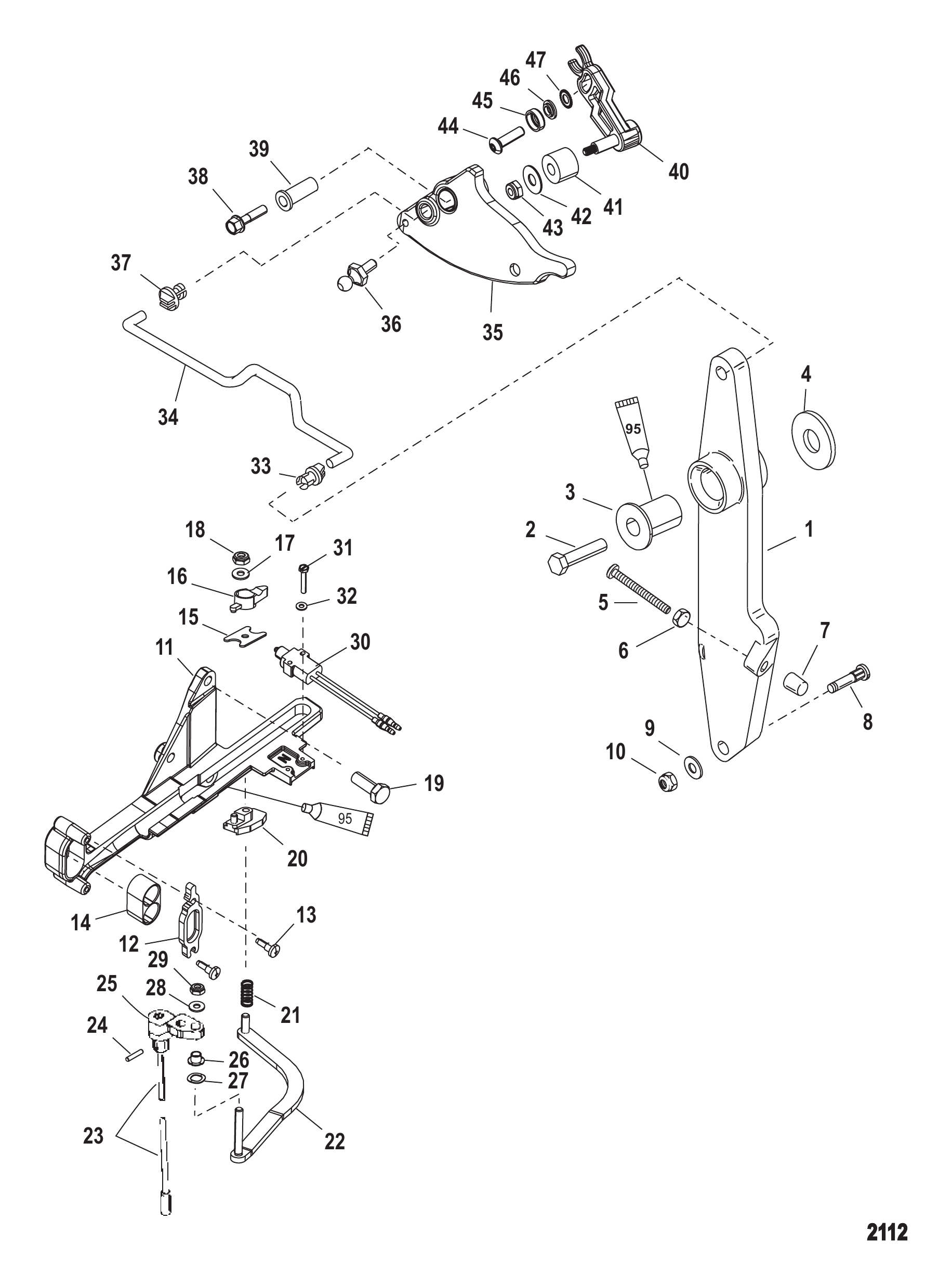 Throttle Lever and Shift Shaft