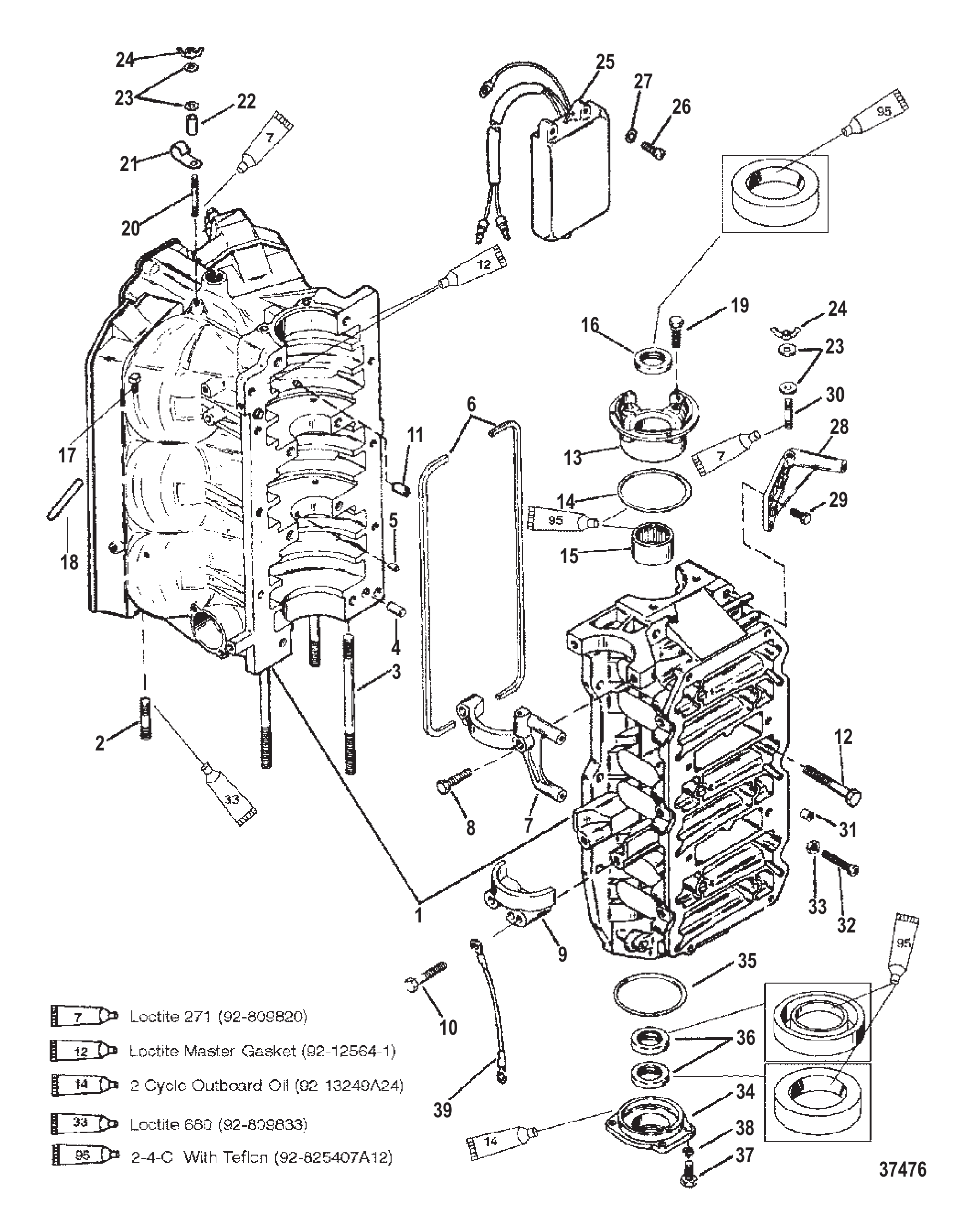 CYLINDER BLOCK AND END CAPS