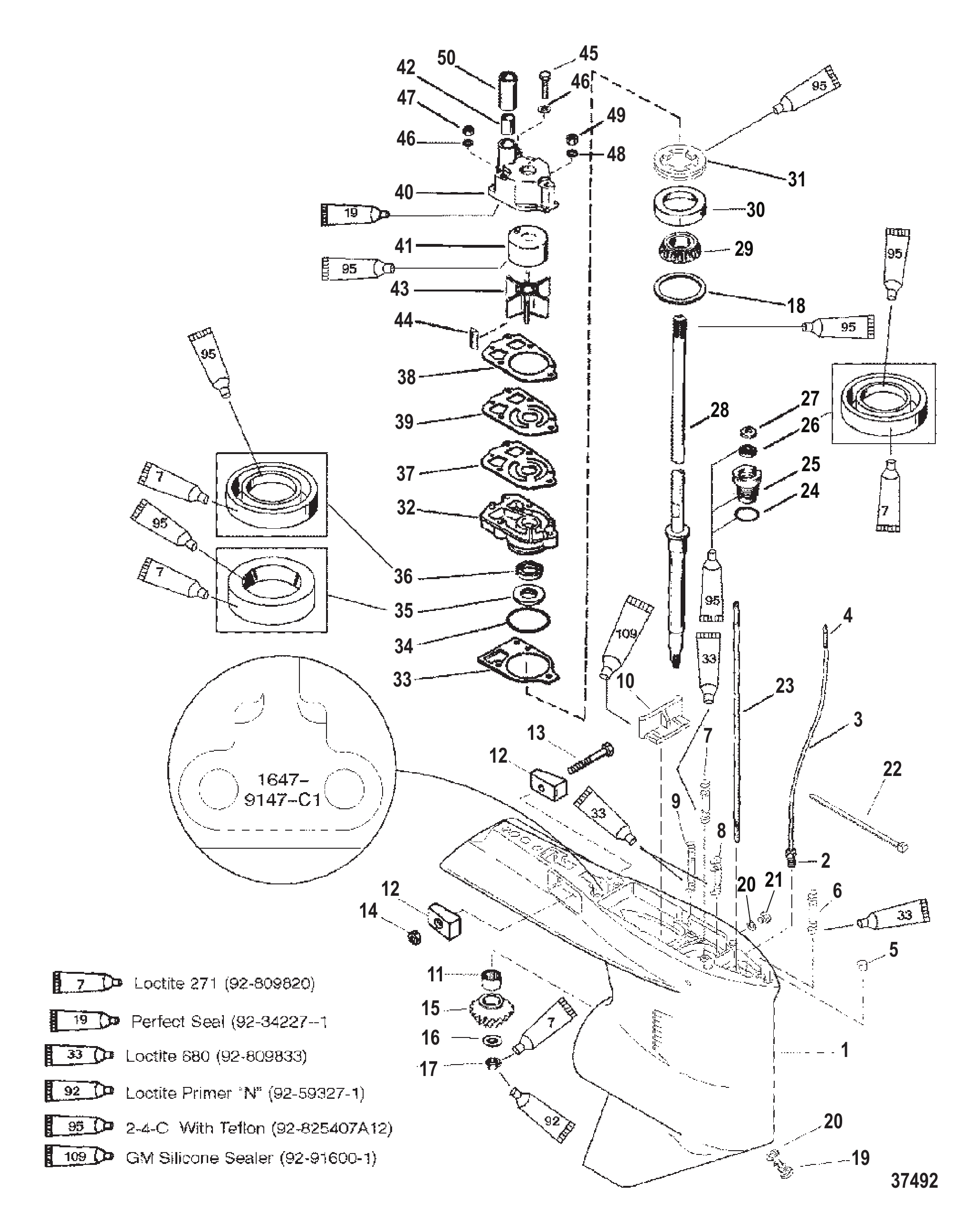 GEAR HSG (DRIVESHAFT)(STD ROTATION) (S/N-0G437999, BELOW)