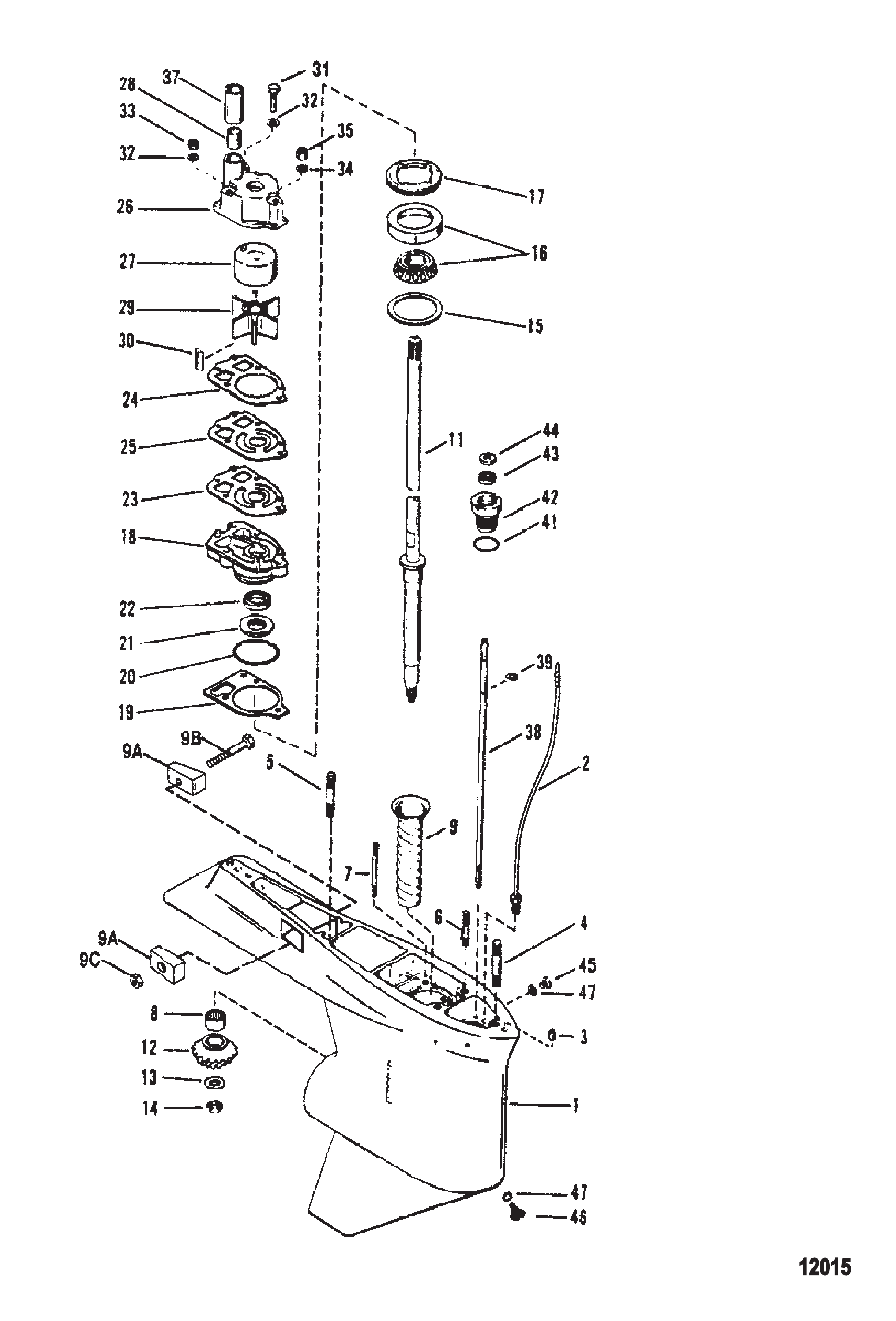 Gear Housing Driveshaft-1.87:1 Gear Ratio 4.75 Inch Dia