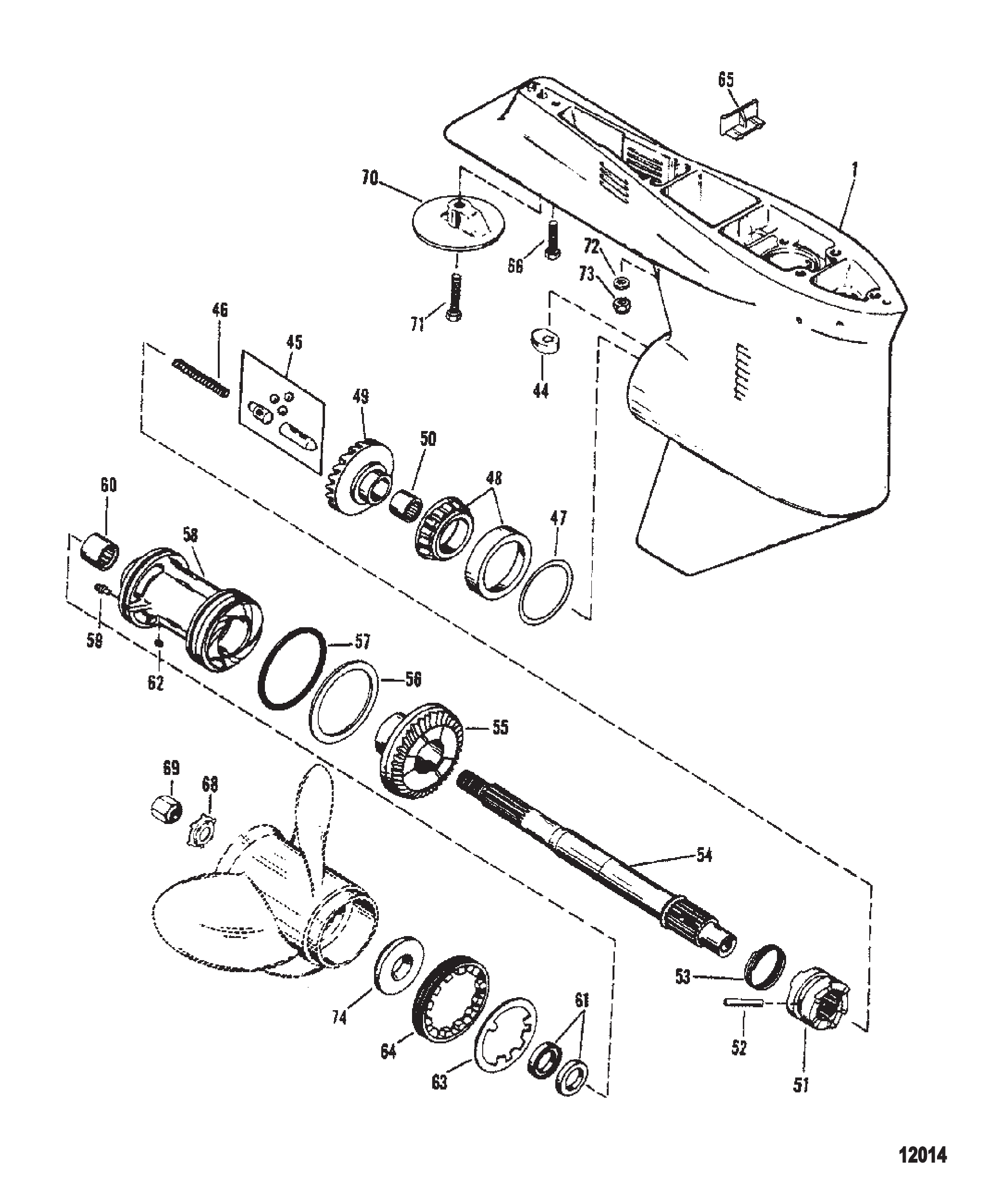 Gear Housing Propshaft 1.78:1 Gear Ratio 4.25 Inch Dia
