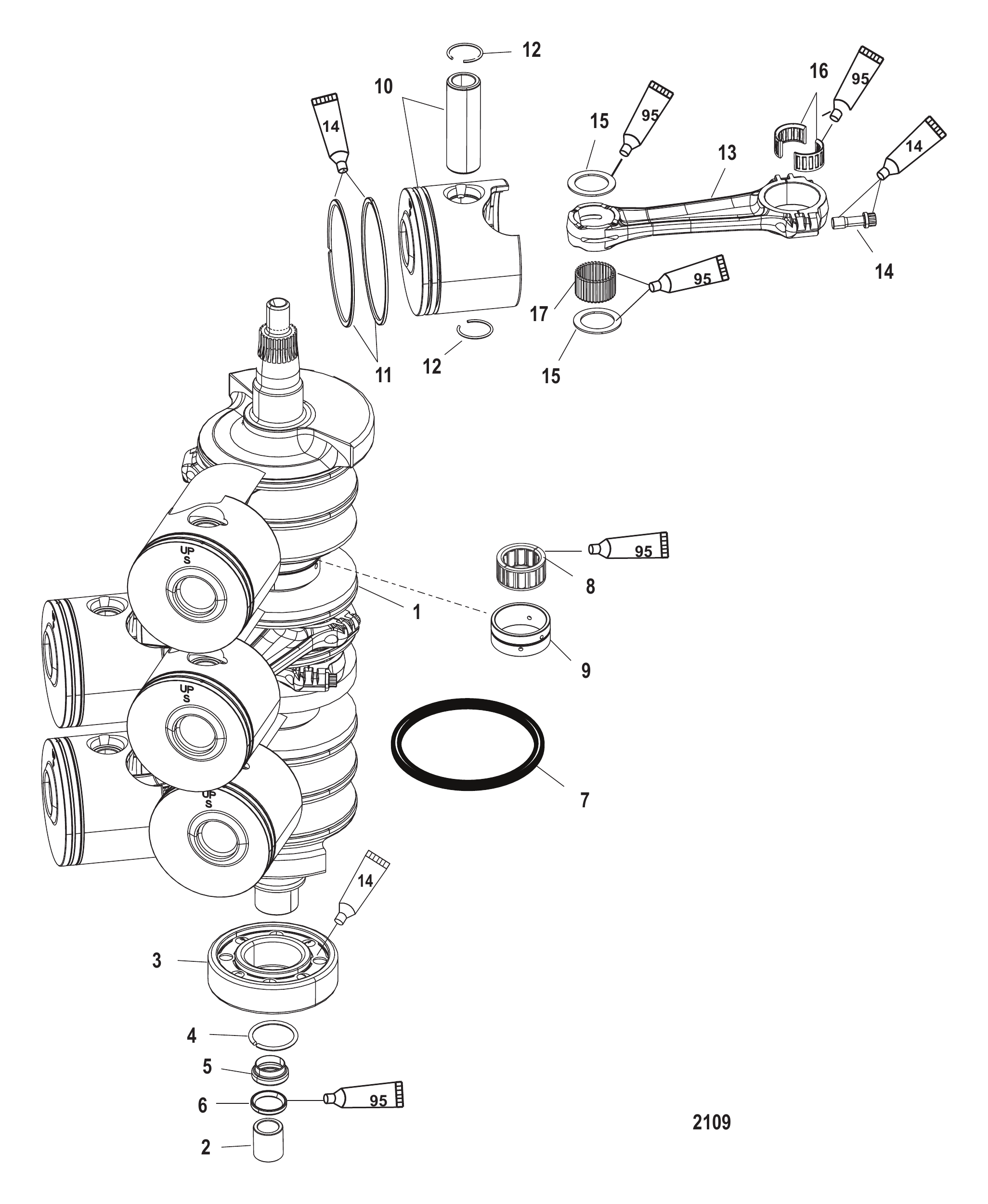 Crankshaft, Pistons and Connecting Rods