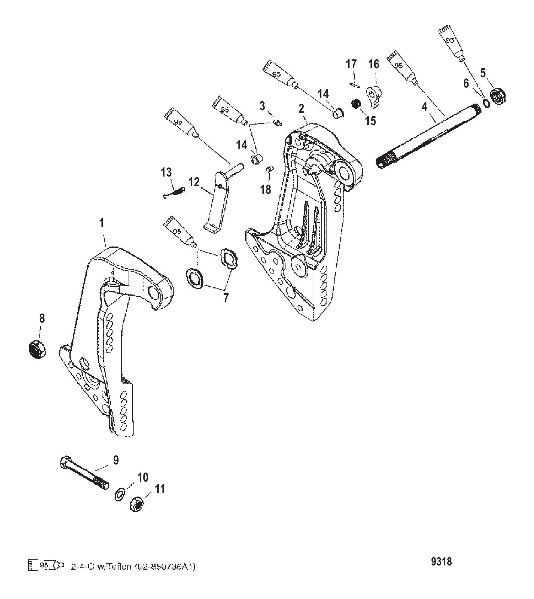 动力升降马达(可拆卸泵壳) POWER TRIM MOTOR (REMOVEABLE PUMP HOUSING)