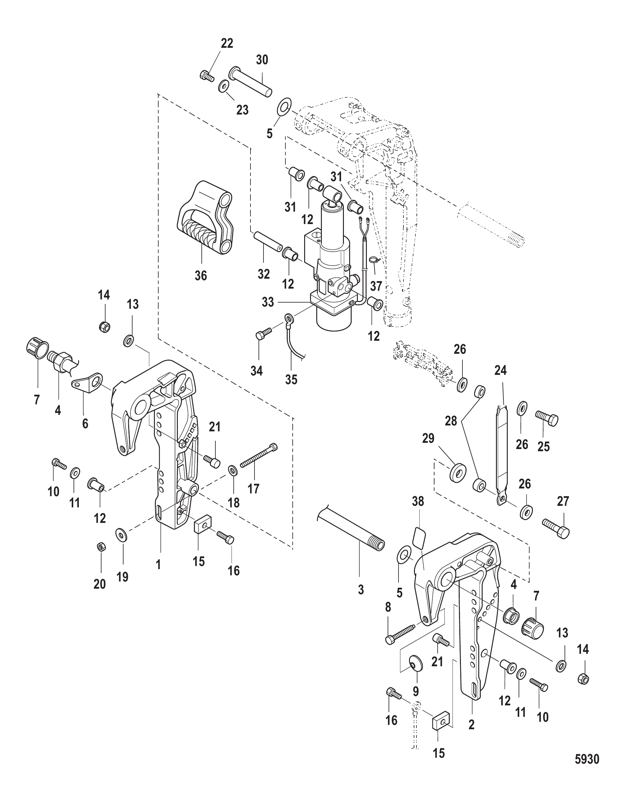 Clamp Brackets Power Tilt