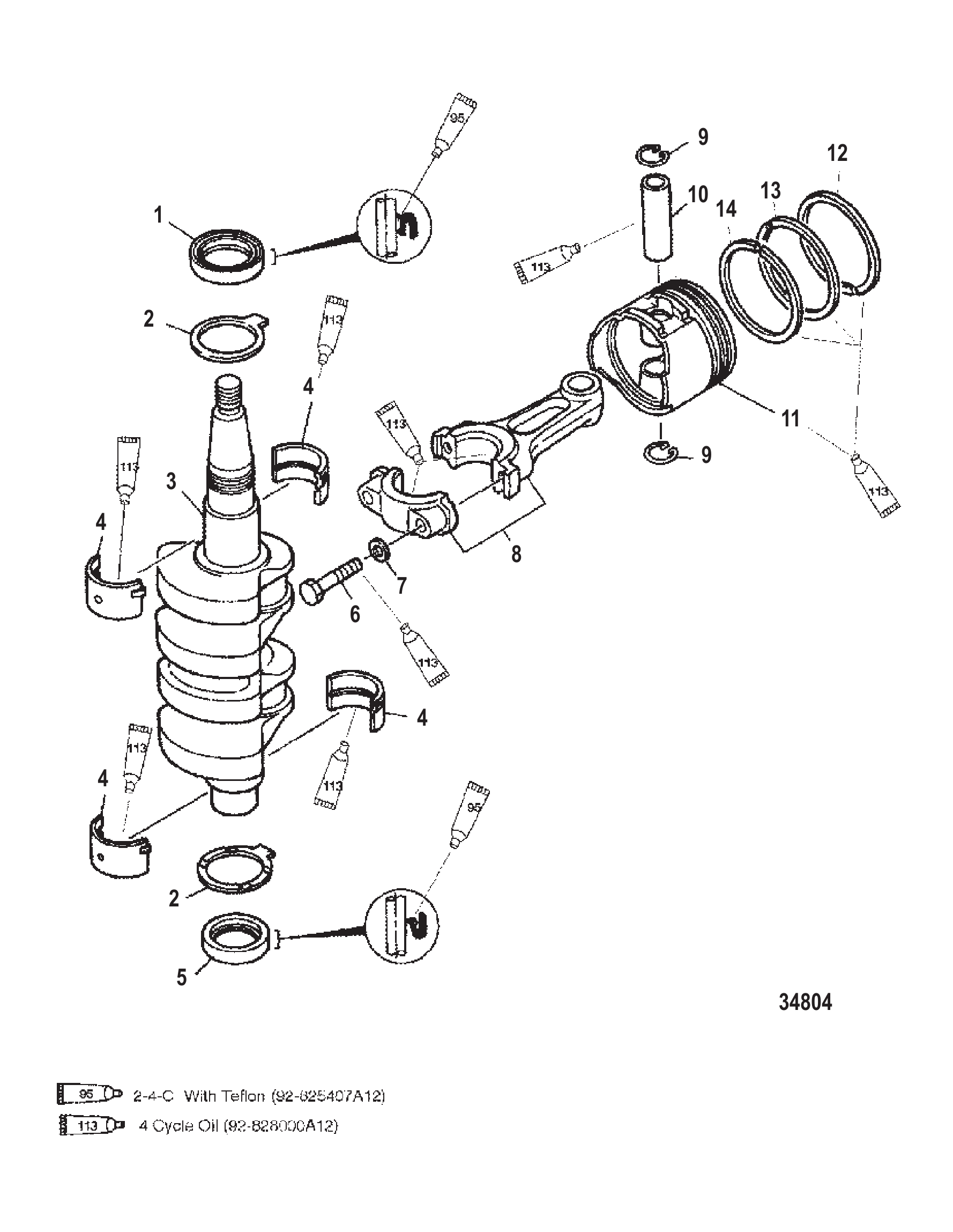 Crankshaft, Pistons and Connecting Rods