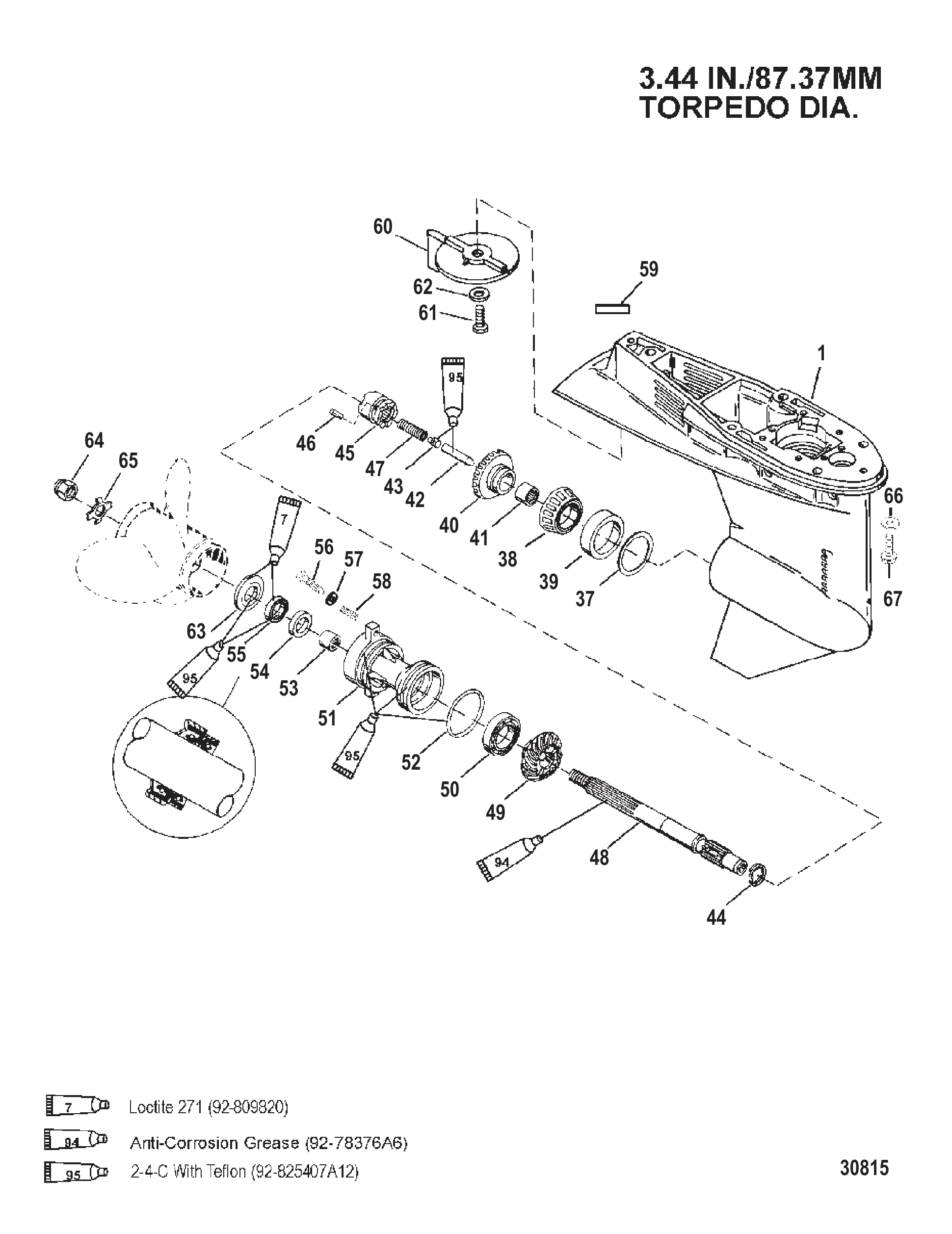 齿轮箱(螺旋桨轴)(1.83:1传动比) GEAR HOUSING (PROP SHAFT)(1.83:1 GEAR RATIO)