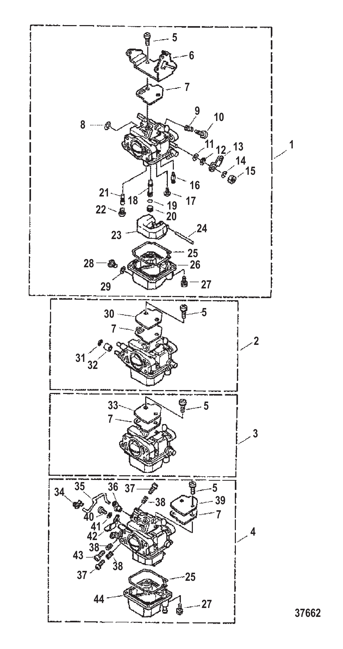 化油器(不可调导向螺丝) CARBURETOR (NON-ADJUSTABLE PILOT SCREW)