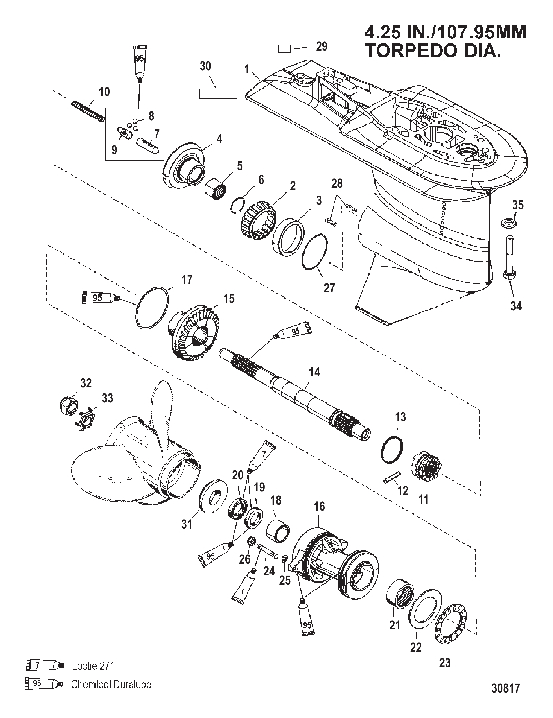 齿轮箱(螺旋桨轴)(2.31:1传动比) GEAR HOUSING (PROP SHAFT)(2.31:1 GEAR RATIO)