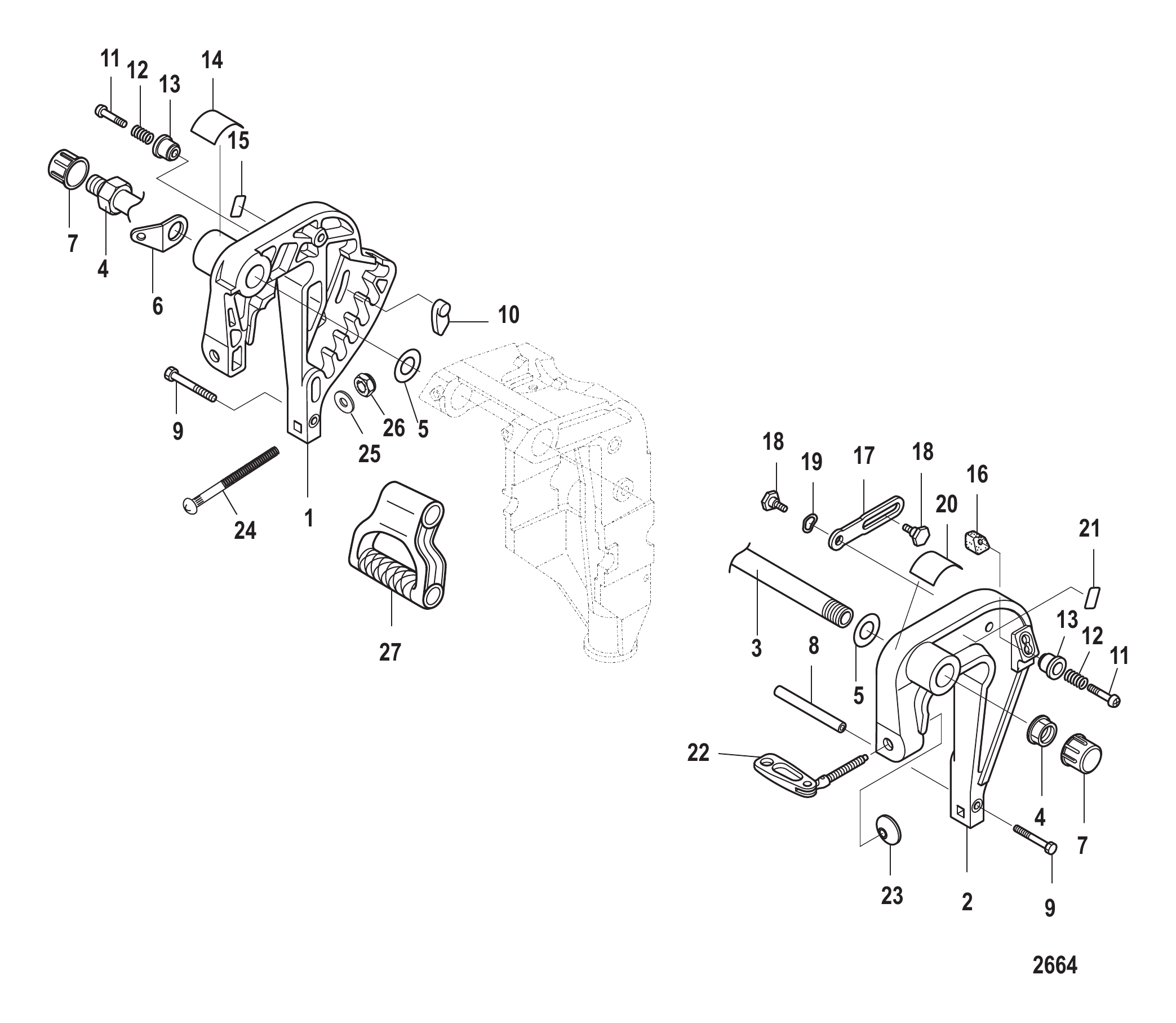 Clamp Brackets Non-Power Tilt