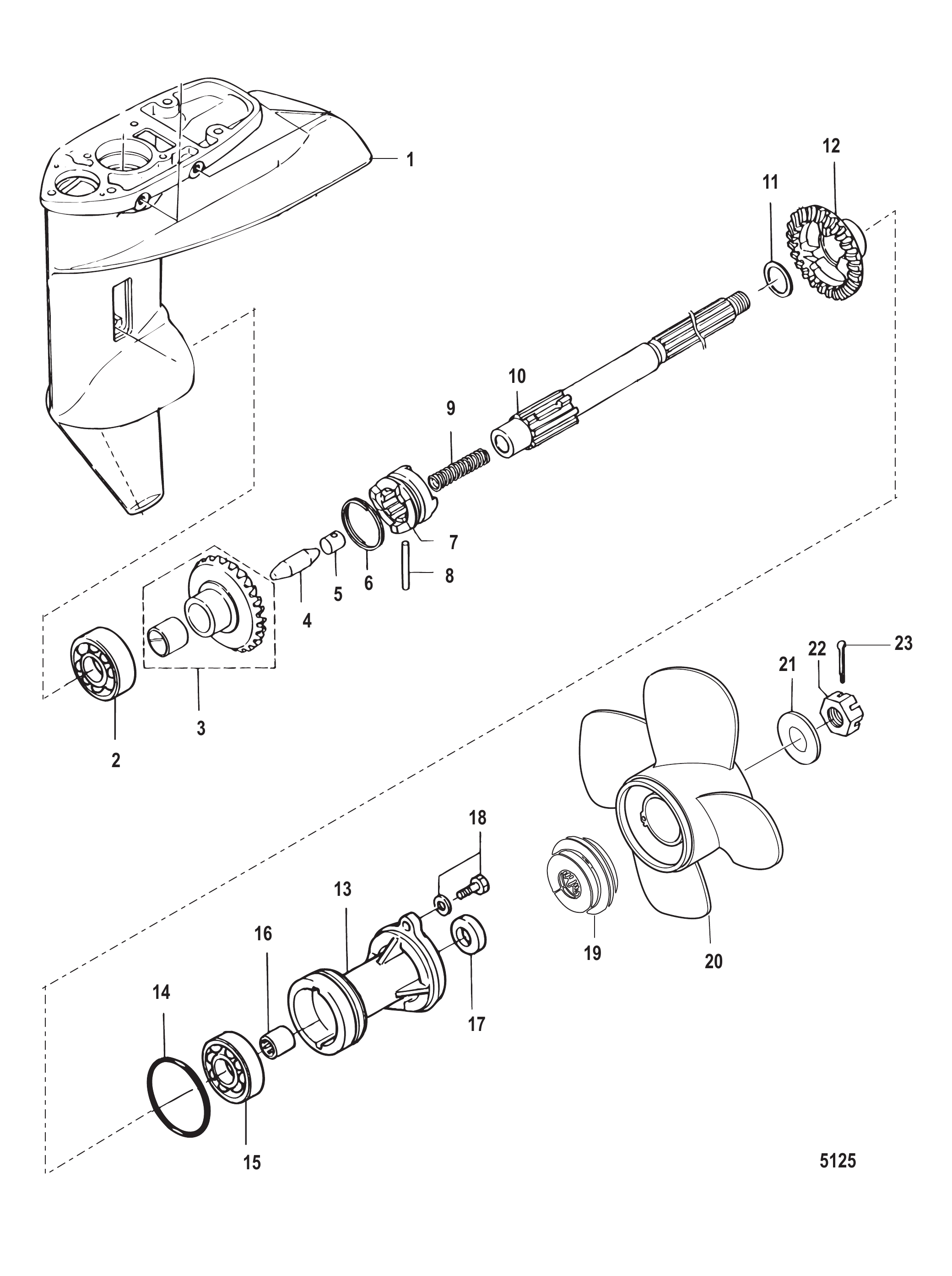 Gear Housing Propeller Shaft - Command Thrust