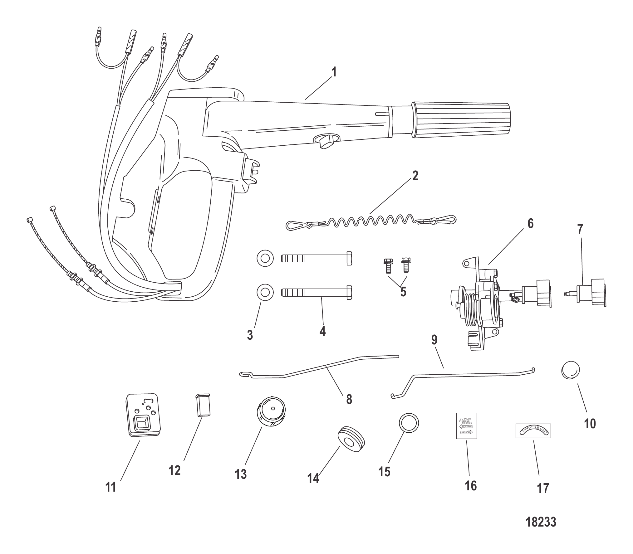 Tiller Handle Conversion Kit 8/9.9 Hp Manual 896289A01